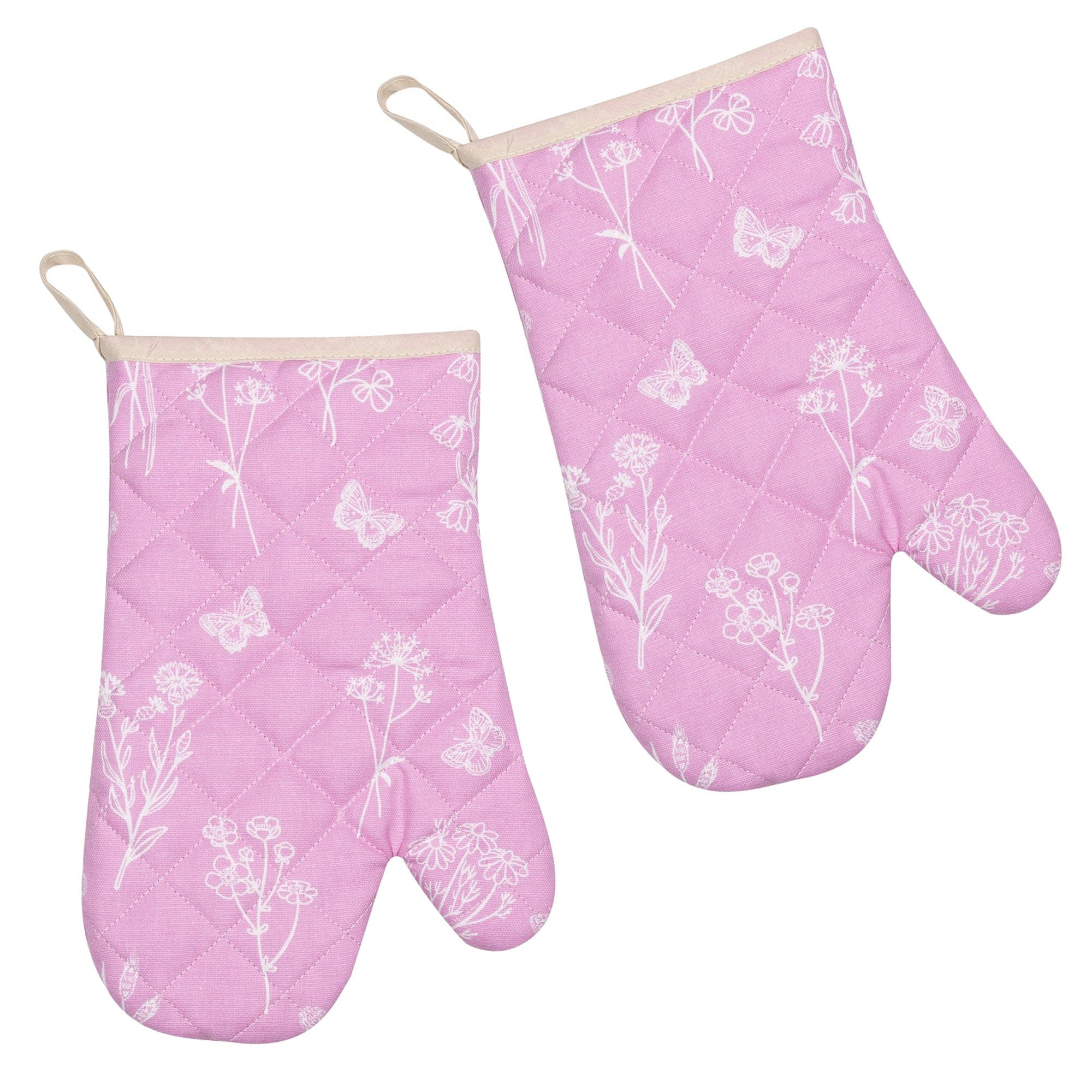 Kracht Topfhandschuhe Wildblumen, (Set, 2-tlg., 2-teilig), 2er Set Ofenhand günstig online kaufen