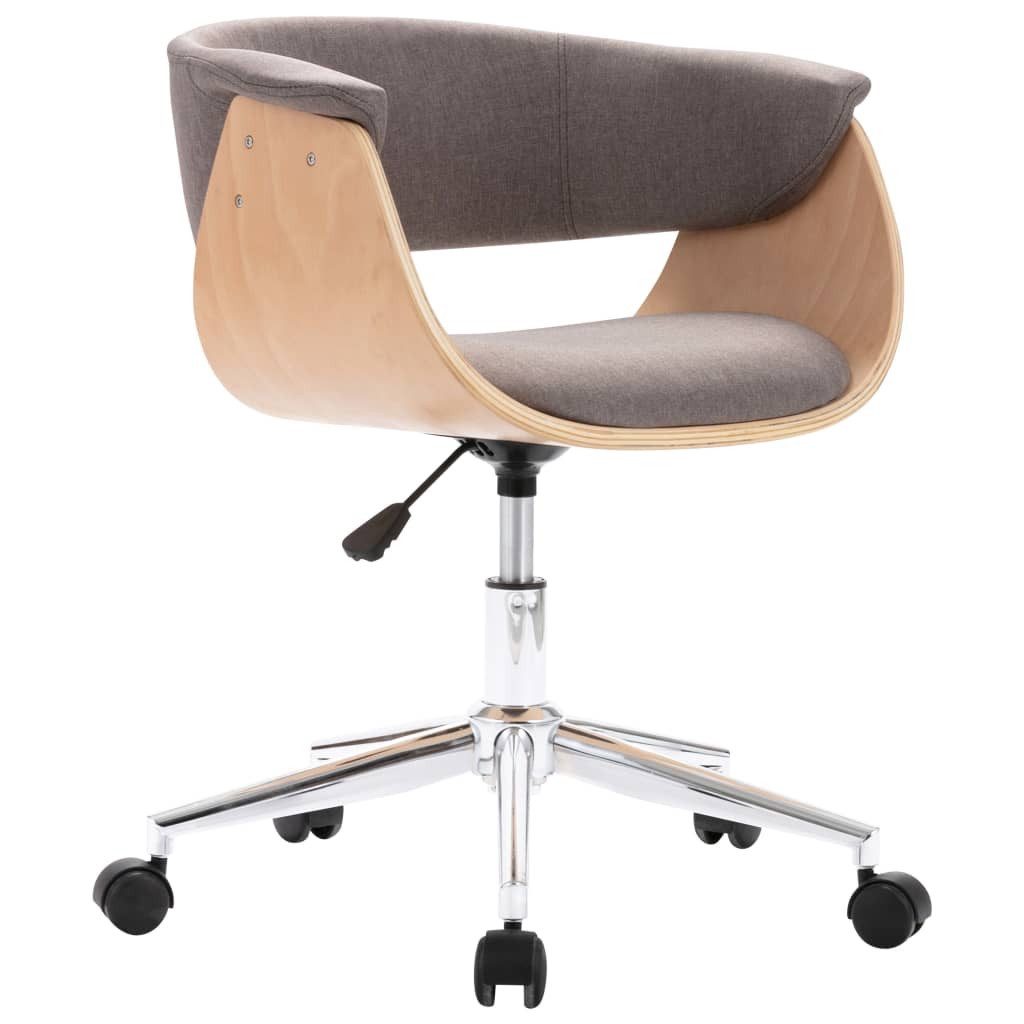 vidaXL Esszimmerstuhl Esszimmerstuhl Drehbar Taupe Bugholz günstig online kaufen