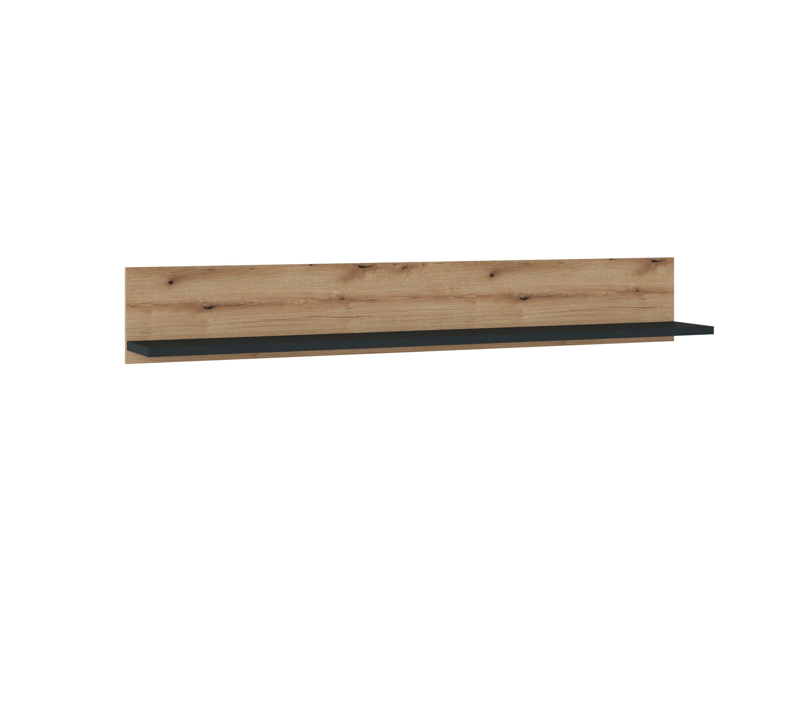 freiraum Wandboard CORTE, in Coast Evoke Eiche Dekor/Kosmos Grau - 160x24x21,6 (BxHxT)