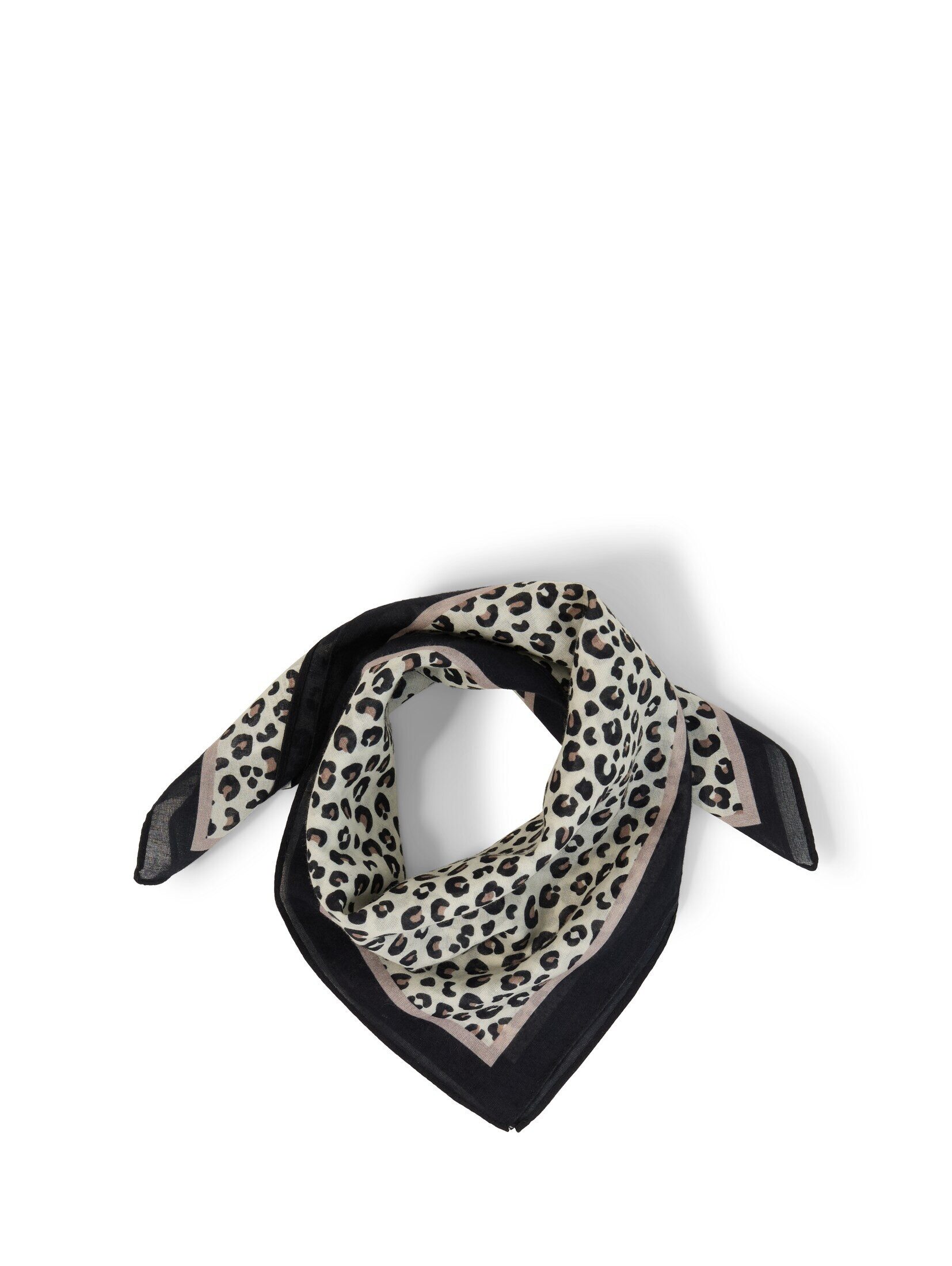 TOM TAILOR Denim Strickschal Accessoire, Bandana Halstuch mit Leo-Print