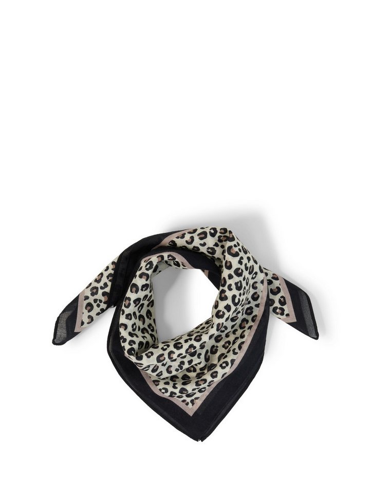 TOM TAILOR Denim Strickschal Accessoire, Bandana Halstuch mit Leo-Print
