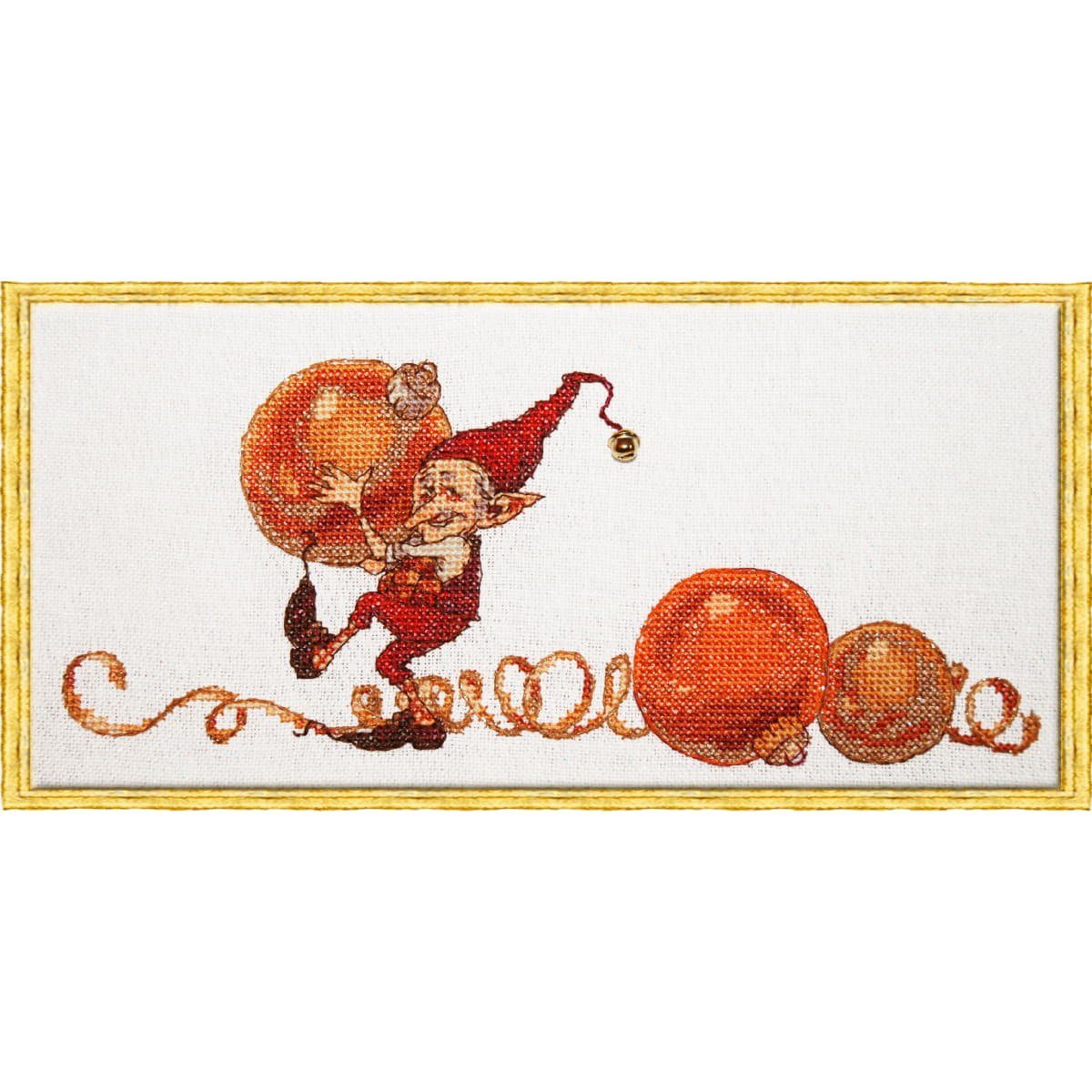 Kreativset Nimue Kreuzstich Set "1, 2, 3, Weihnachten!", Zählmuster, 150K, 24x