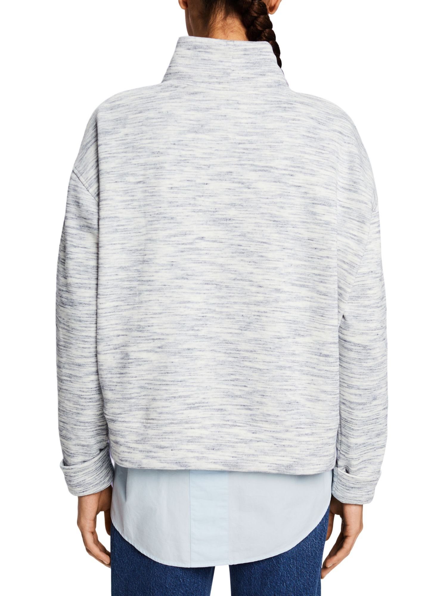 Esprit Sweatshirt mit Meliertes Stehkragen (1-tlg) Sweatshirt