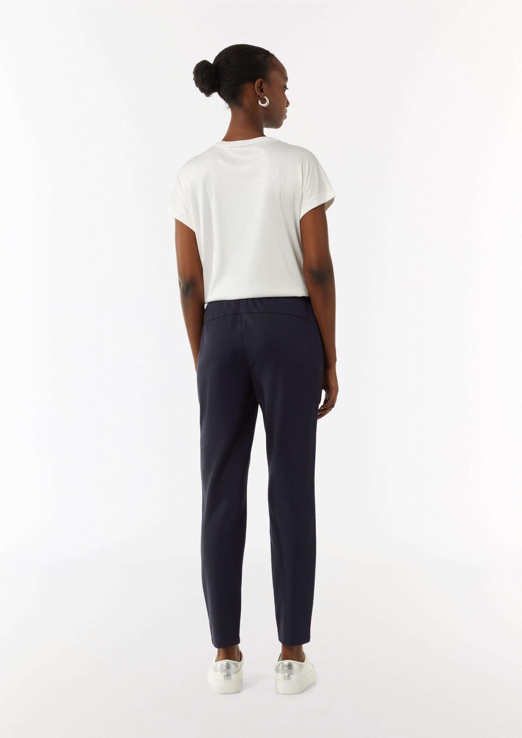 comma 7/8-Hose Hose Schmale Jerseyhose mit Tunnelzug