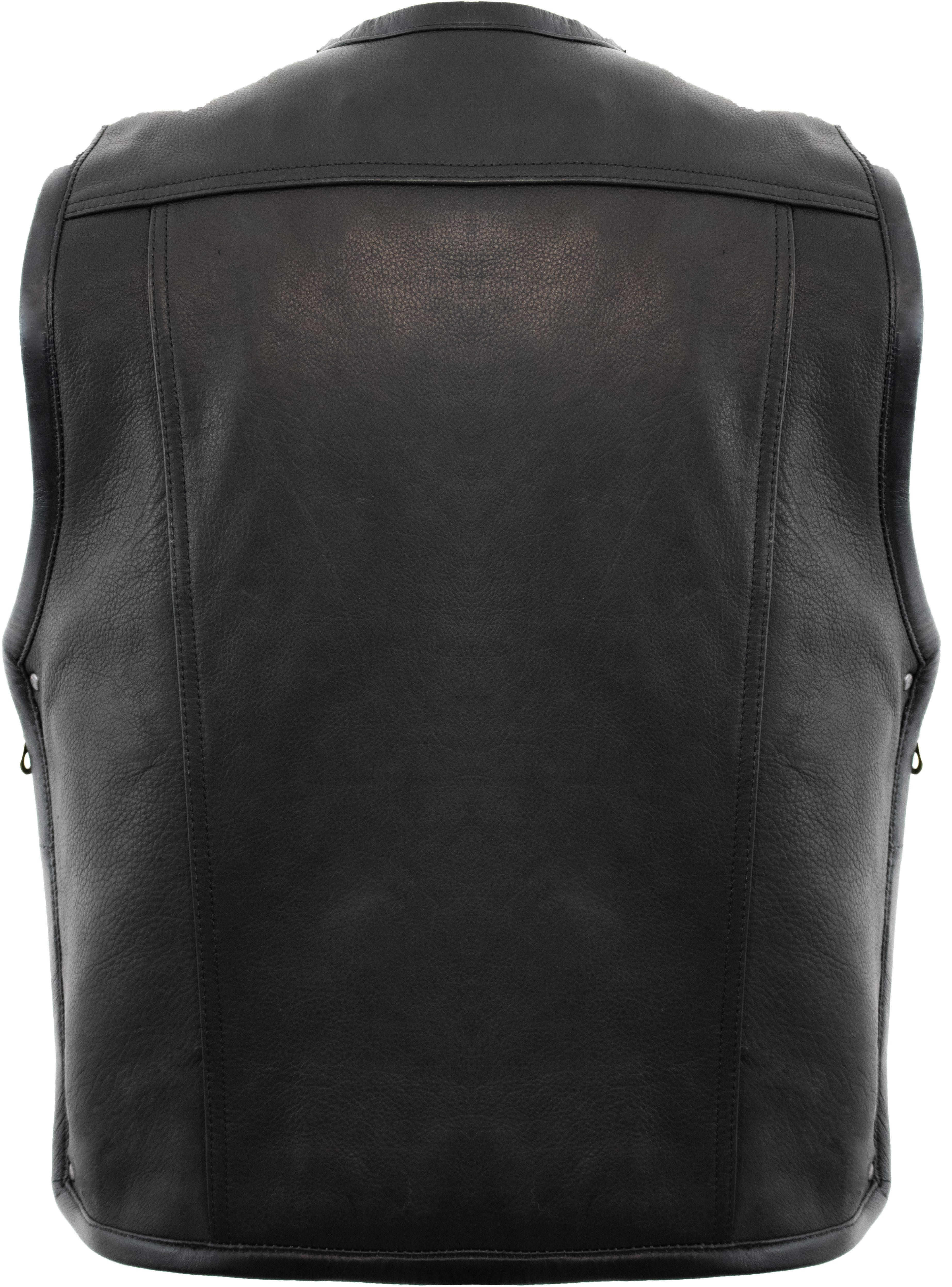 MDM Lederweste Herren Motorrad Lederweste mit Reißverschluss günstig online kaufen