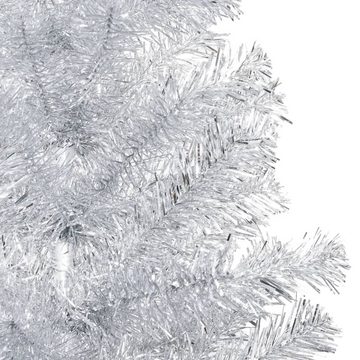 vidaXL Künstlicher Weihnachtsbaum Künstlicher Weihnachtsbaum mit LEDs Kugeln Silbern 240 cm PET