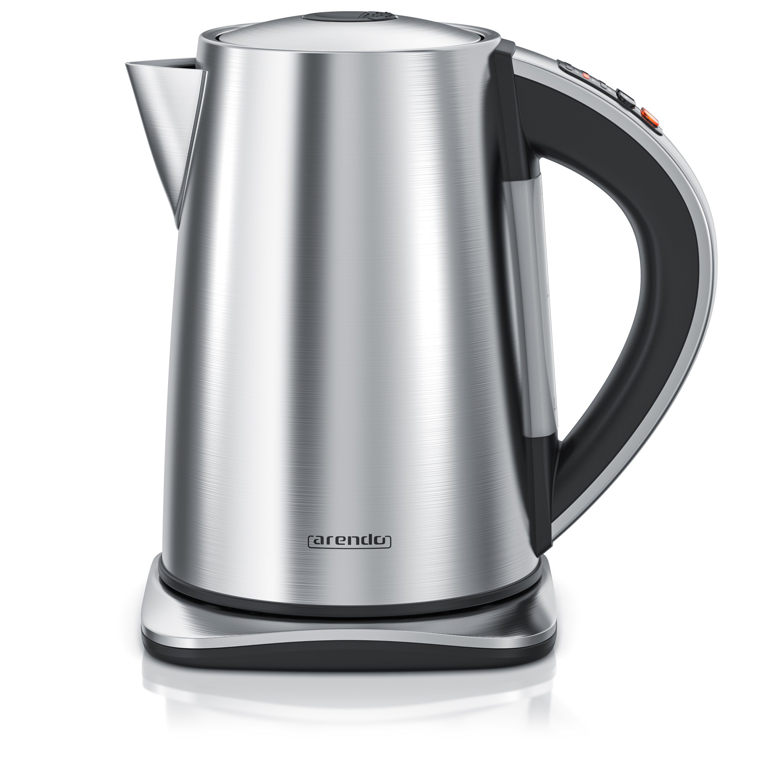 Arendo Wasserkocher, 1,7 l, 2200 W, Edelstahl, mit Temperatureinstellung 40°C - 100°C & Warmhaltefunktion