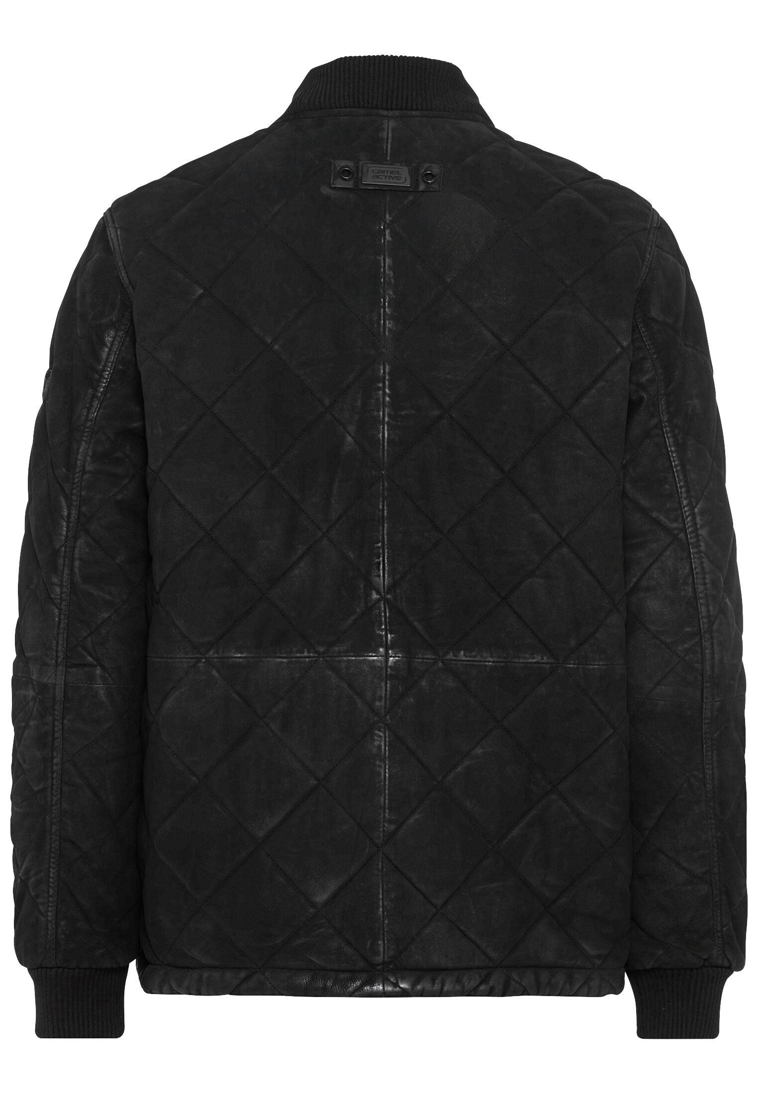 camel active Steppjacke Leder-Steppjacke mit Strickkragen günstig online kaufen