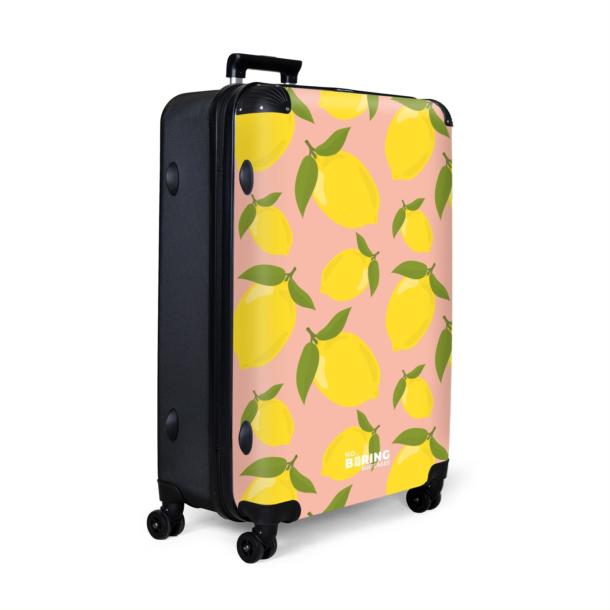NoBoringSuitcases.com© Hartschalen-Trolley Pastellorange mit Zitronen 77 günstig online kaufen
