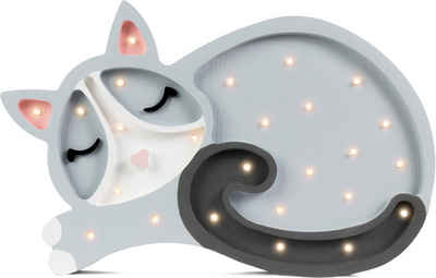 little lights LED Tischleuchte Katze, Dimmfunktion, Leuchtdauer einstellbar, Nachtlichtfunktion, LED fest integriert, Warmweiß, mit Dimmer und Fernbedienung, Timer, Made in Europe