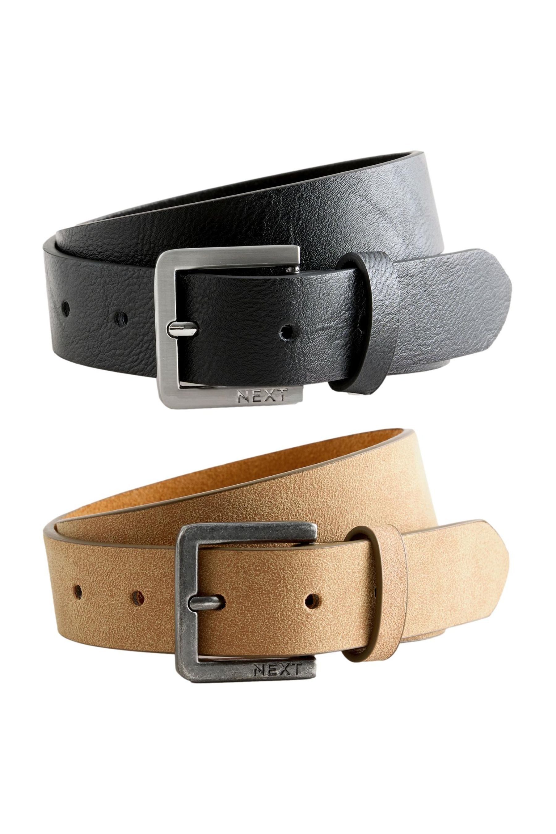 Next Ledergürtel Ledergürtel, 2er-Pack (2-St)
