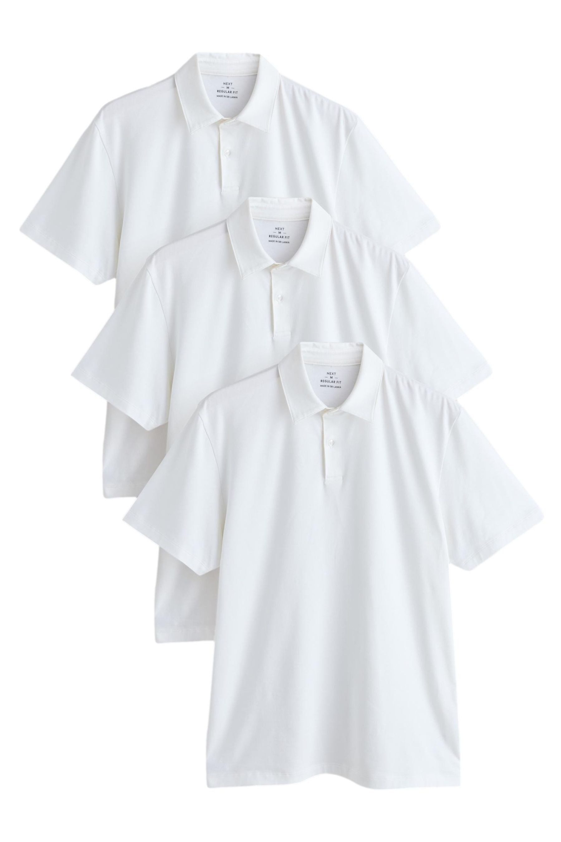 Next 3er-Pack Kurzarm-Poloshirts aus Jersey (3-tlg)