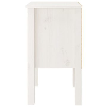 vidaXL Nachttisch Nachttisch Weiß 40x35x61,5 cm Massivholz Kiefer