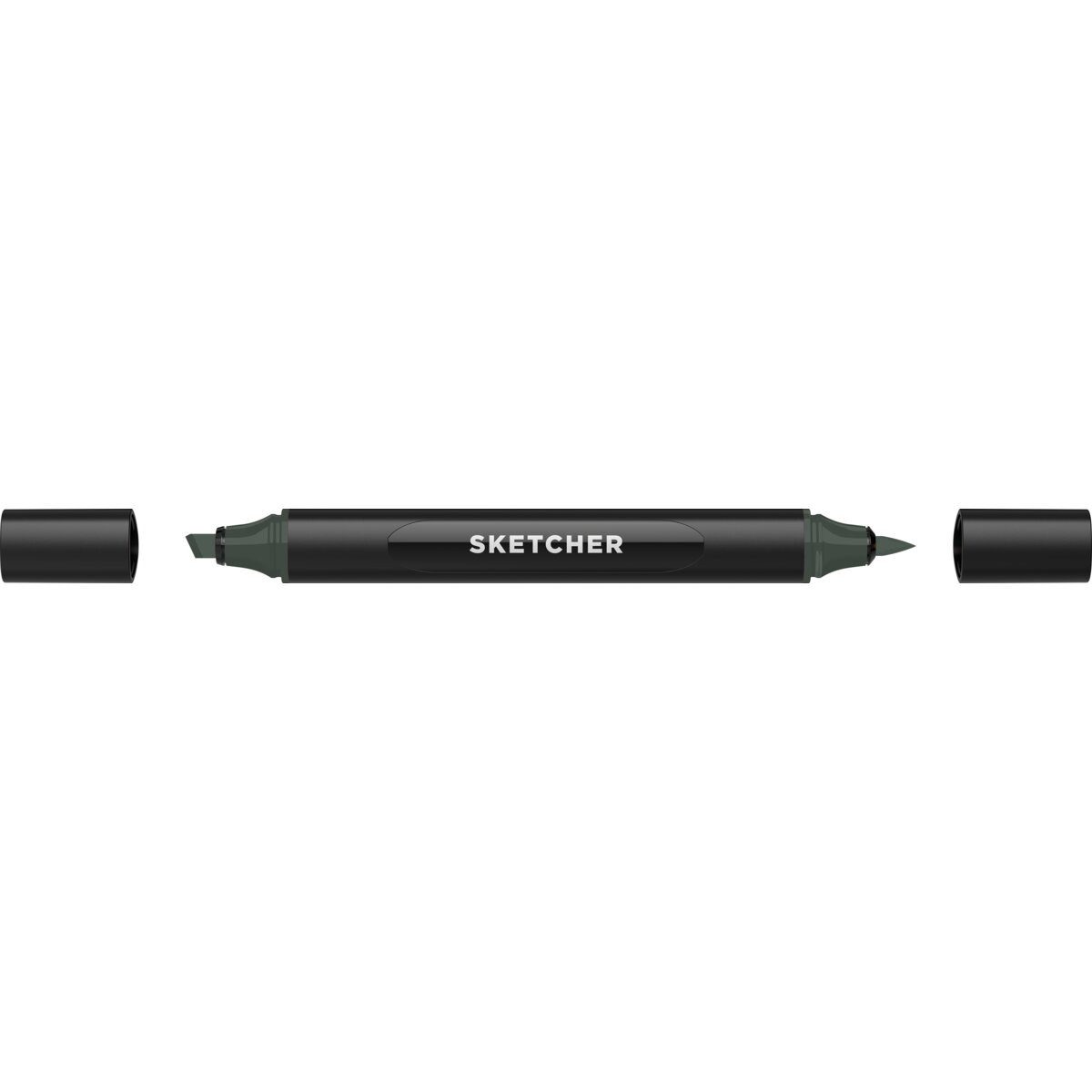 Filzstift Twinmarker Sketcher brush+chisel GG505 grüngrau 5