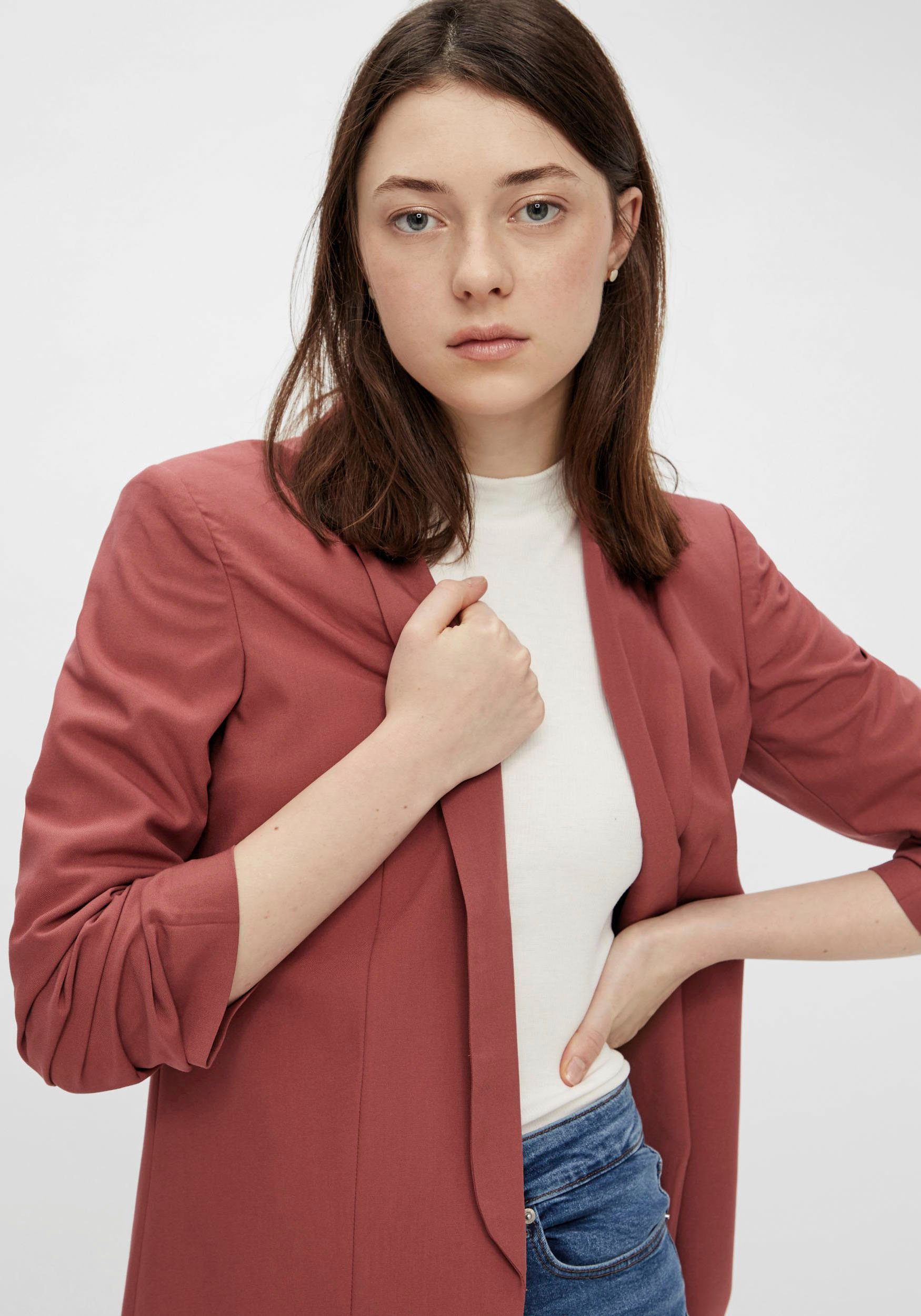 pieces Blusenblazer PCBOSELLA 3/4 BLAZER NOOS mit Faltendetail am Ärmel günstig online kaufen