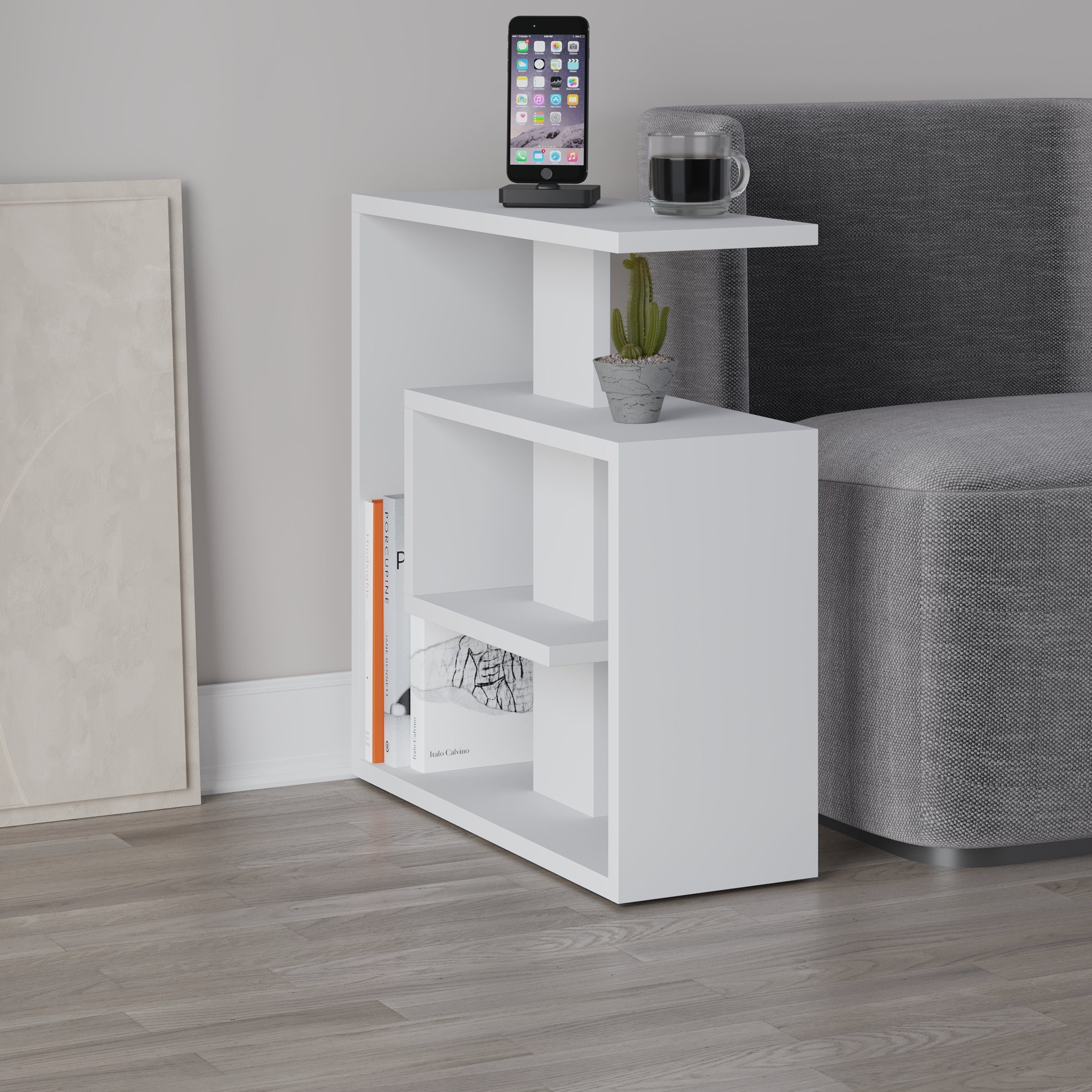 Decortie Beistelltisch Saly, Moderner Beistelltisch, 55 x 20 x 57 cm