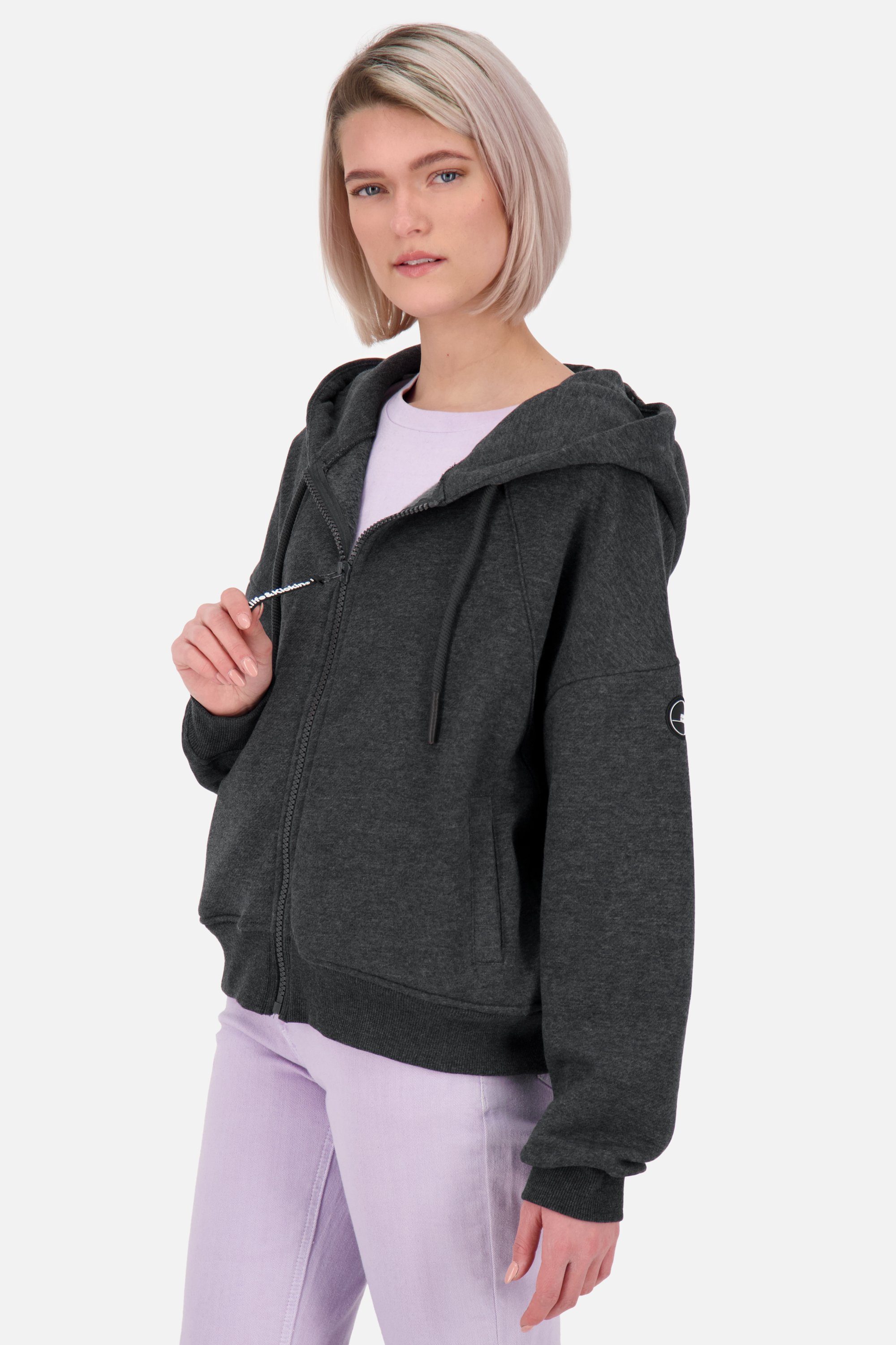 Alife & Kickin Kapuzensweatjacke moonless Sweatjacke A Sweatjacket melange JesseAK Kapuzensweatjacke, Damen Hooded