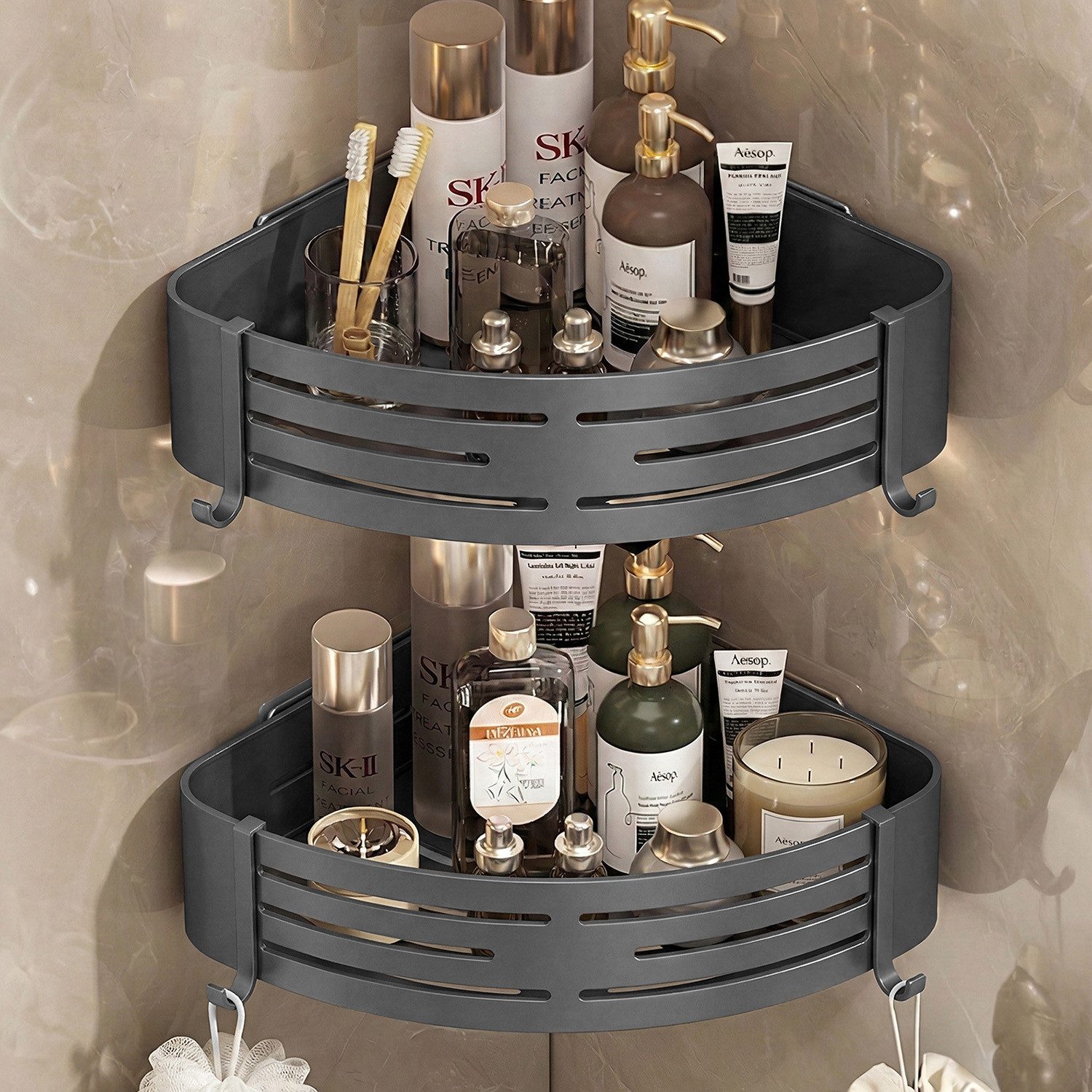 ANYSUN Duschregal Duschablage ohne Bohren Badezimmer Organizer,Badregal Dus günstig online kaufen