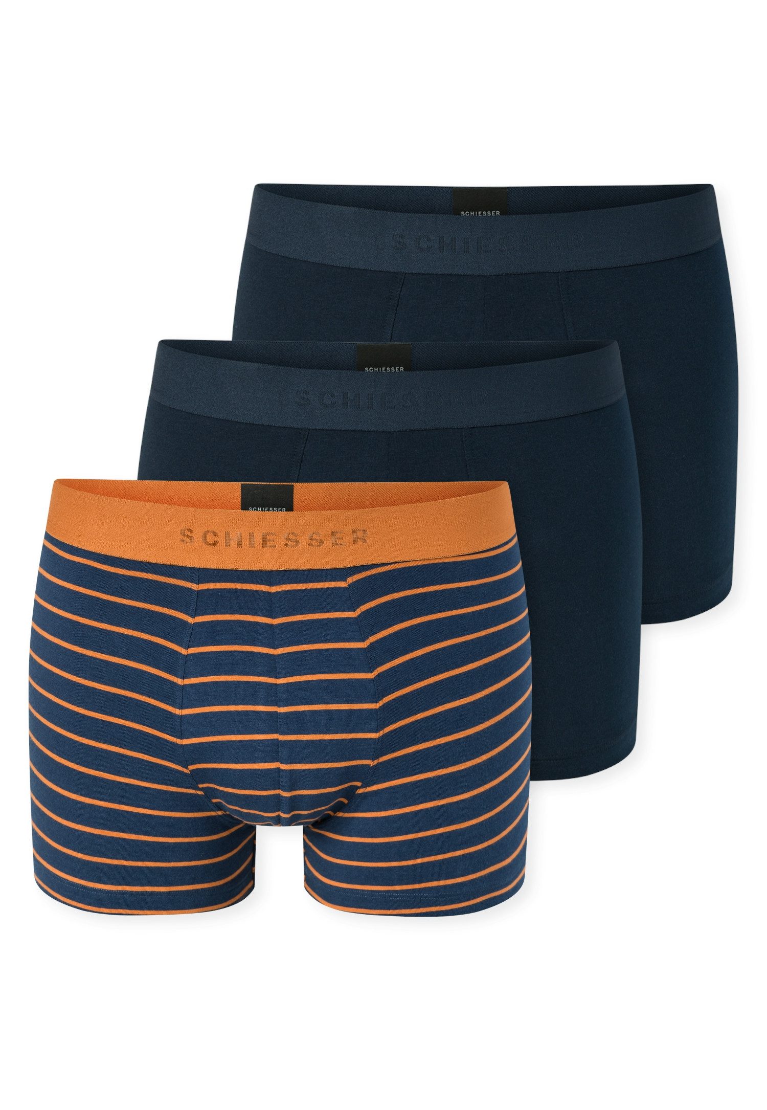 Schiesser Boxer 95/5 Multipacks (3er Pack) ohne Eingriff, softer Logo-Webgummibund
