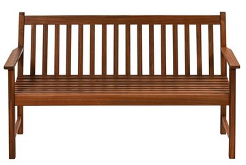 Dehner Balkonset Gartenbank Mykonos, 150 x 89 x 61.5 cm, Akazie, Zeitlose Holzbank für 3 Personen aus FSC®-zertifiziertem Akazienholz