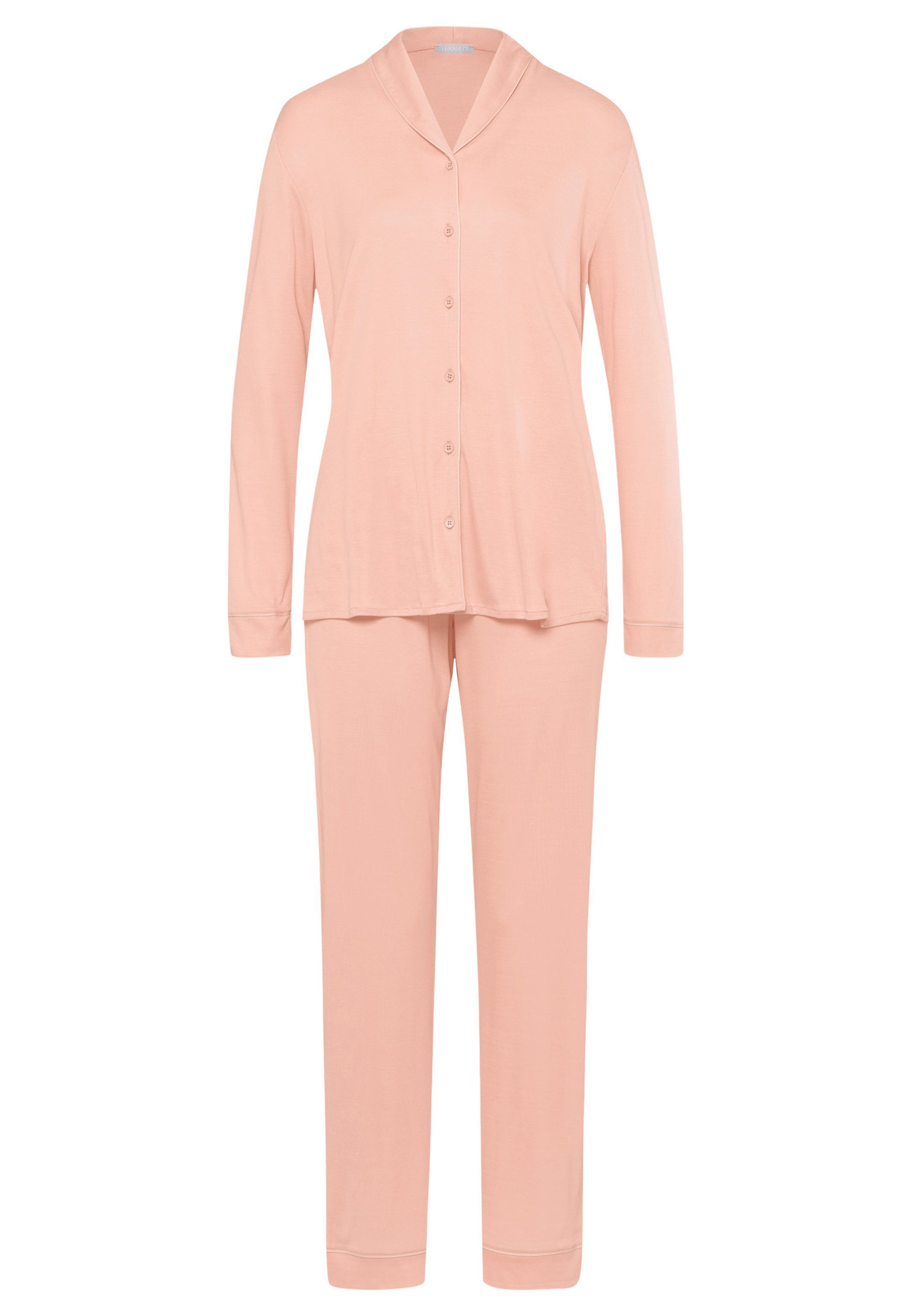 Pyjama 2 tlg) selber Hanro mixen (Set, Design, Comfort blush - Schlafanzüge zum Natural Im Pyjama klassischem
