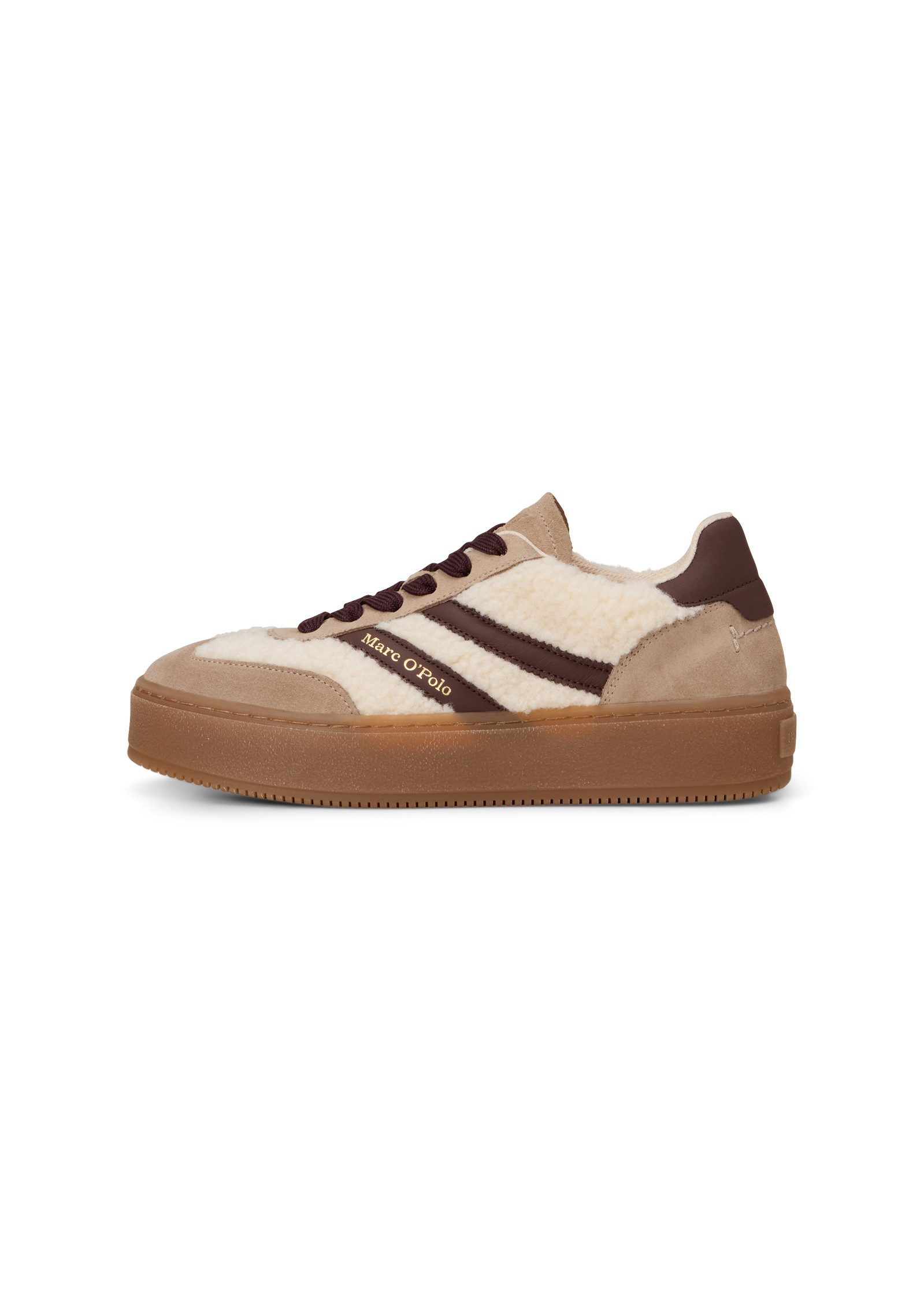 Marc O'Polo aus geöltem Veloursleder und Kunstfell Sneaker – Bild 3 von 5