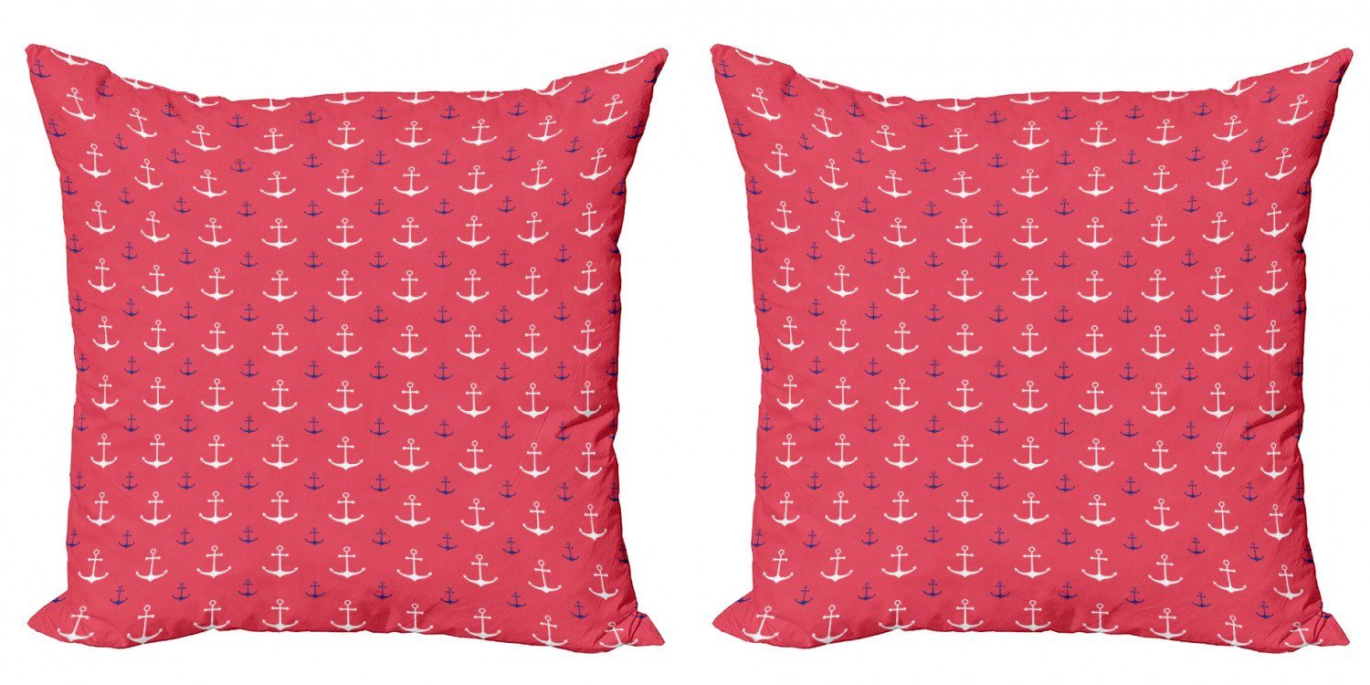 Kissenbezüge Modern Accent Doppelseitiger Digitaldruck, Abakuhaus (2 Stück), Anker Symmetrische Nautik Kunst