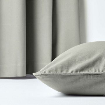 Kissenbezüge Grauer Kissenbezug aus Baumwolle, 30 x 30 cm, Homescapes