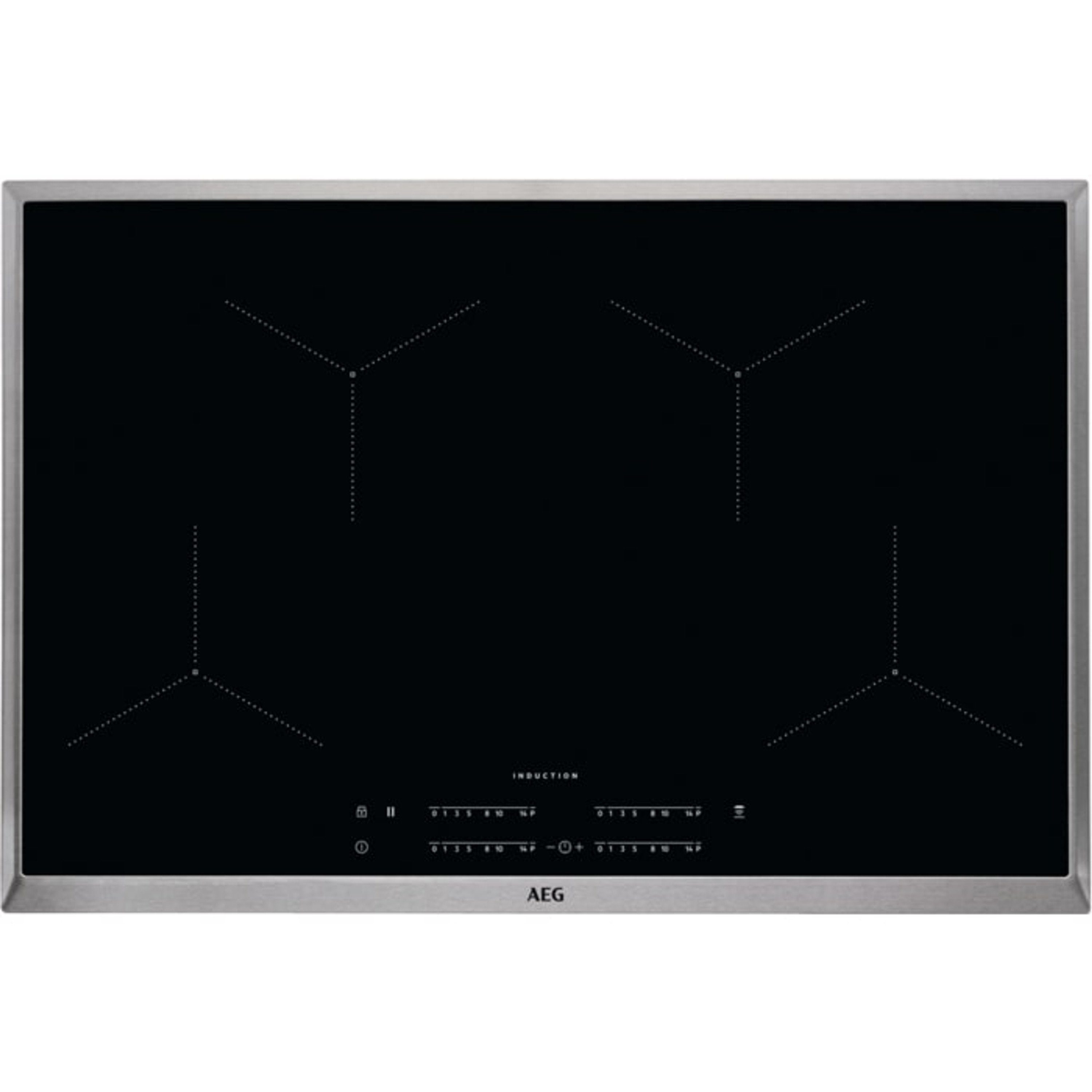 AEG Elektro-Kochfeld von SCHOTT CERAN® Hob2Hood,DirectTouch-Bedienfeld,Induktion,PowerBoost,MaxiSense IKB84431XB