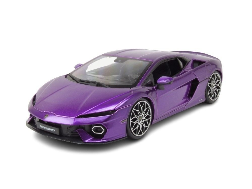 Bburago Modellauto Lamborghini Temerario 2024 lila, Maßstab 1:18
