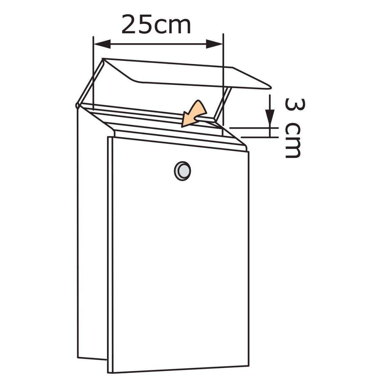 Bravios Briefkasten Briefkasten Baby Box Weiß