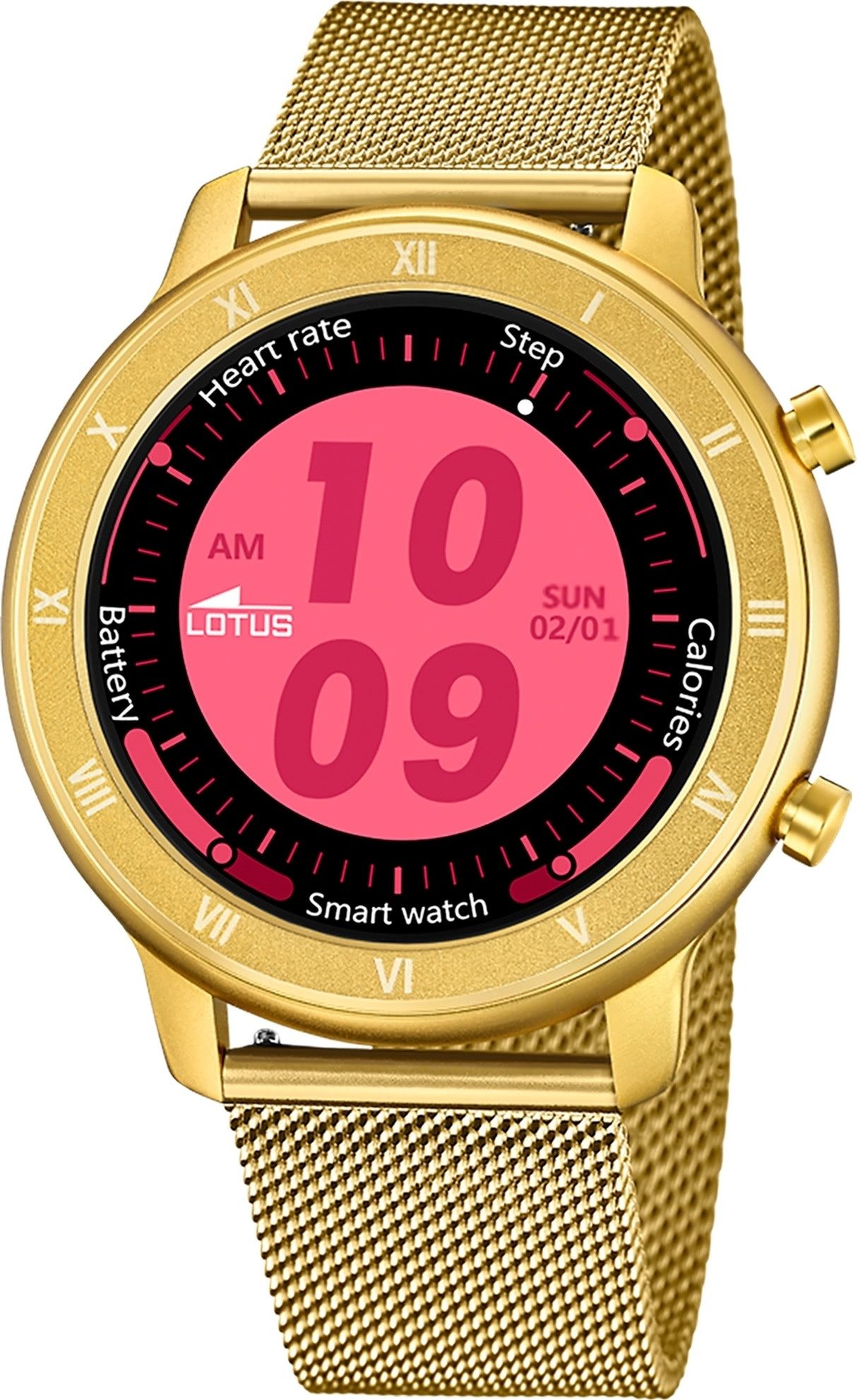 Lotus Lotus Herrenuhr Smartwatch Smartwatch Smartwatch, Digital, Herren Smartwatch rund, groß (ca. 44mm), Edelstahl