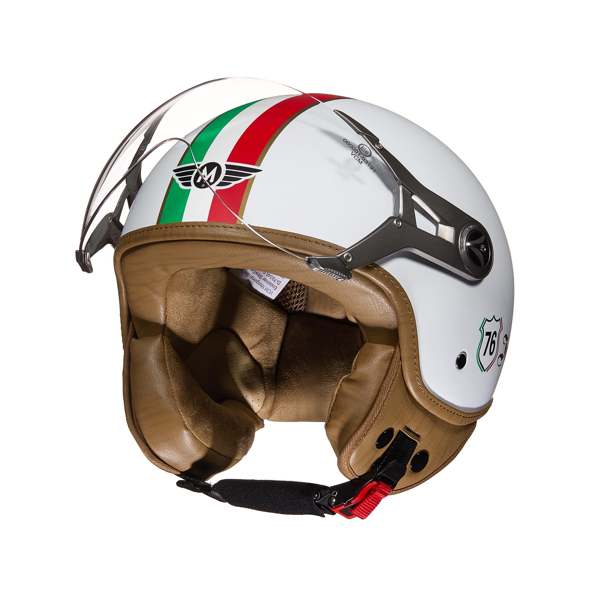 MOTO HELMETS Motorradhelm Integralhelm Motorrad Full Helm SP325 Imola Italia, Helm für Motorrad Roller Vespa, Schnellverschluss, Visier, nur 1050g