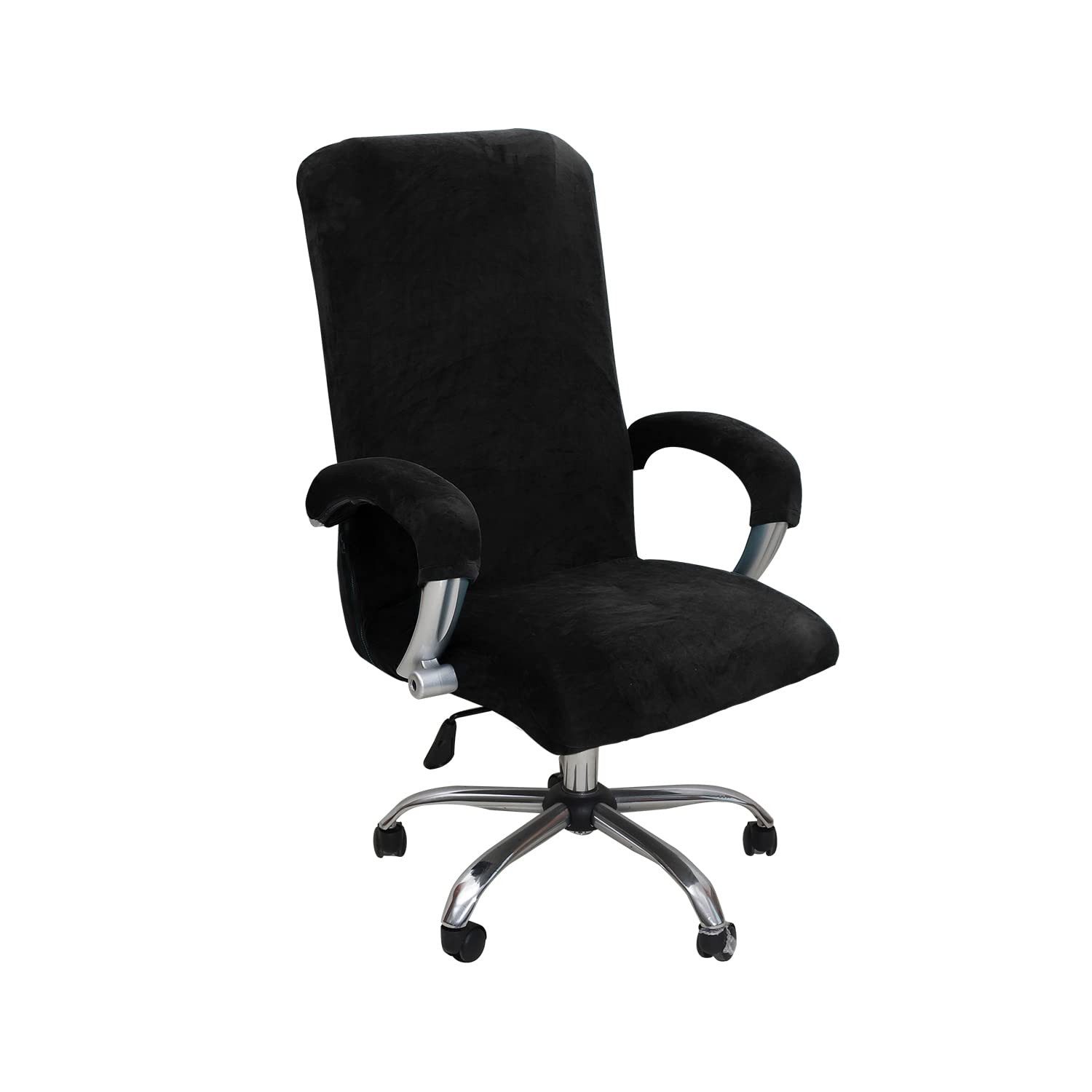 Agger Bürostuhlhusse Elastischer Bürostuhl-Bezug aus Samtplüsch – Ergonomischer, katzensicherer Schutz für Bürostühle