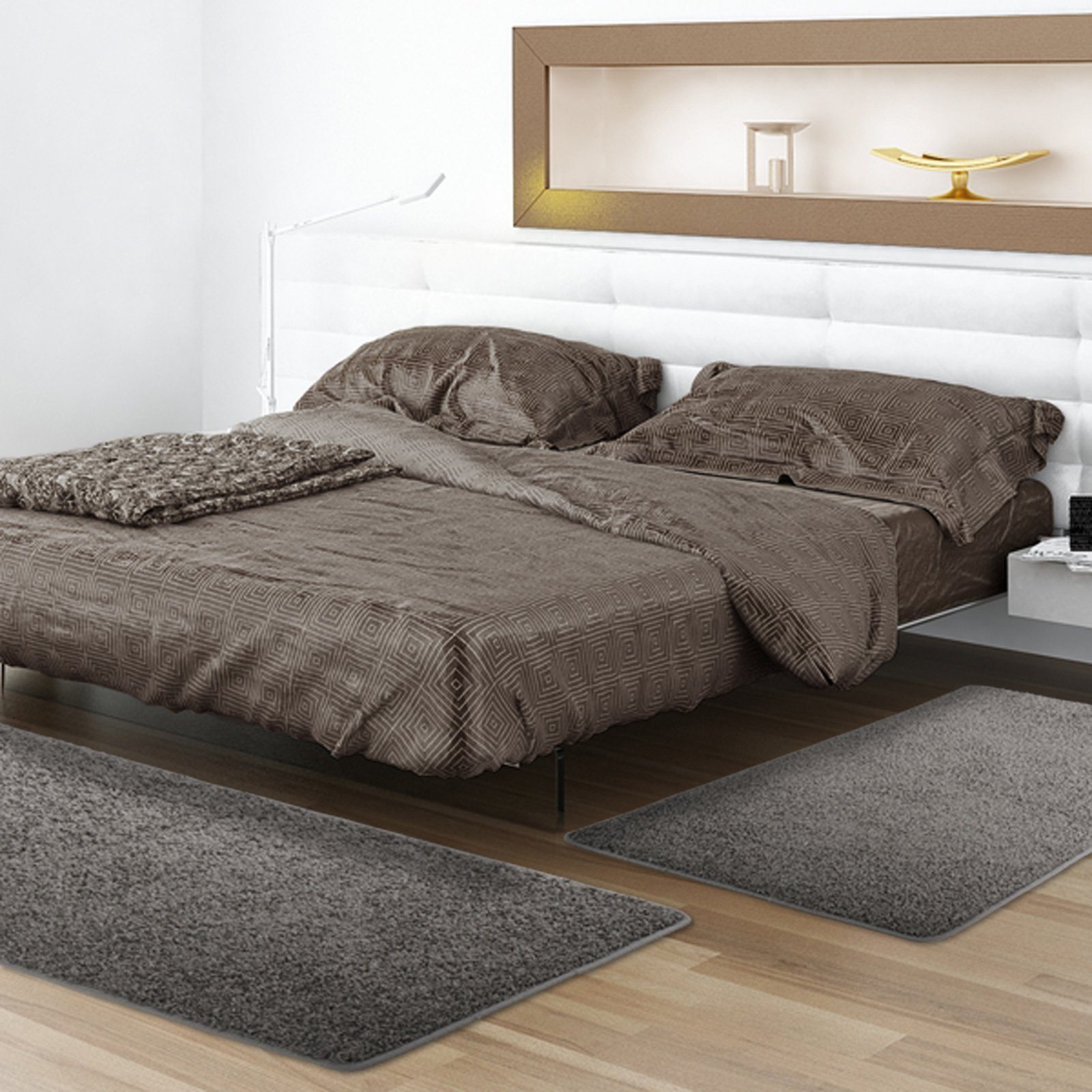 Hochflor-Bettumrandung Kleopatra, Teppichläufer, ideal im Schlafzimmer, viele Farben