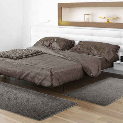 Hochflor-Bettumrandung Kleopatra, Teppichläufer, ideal im Schlafzimmer, viele Farben Karat, Höhe 9 mm, Shaggy