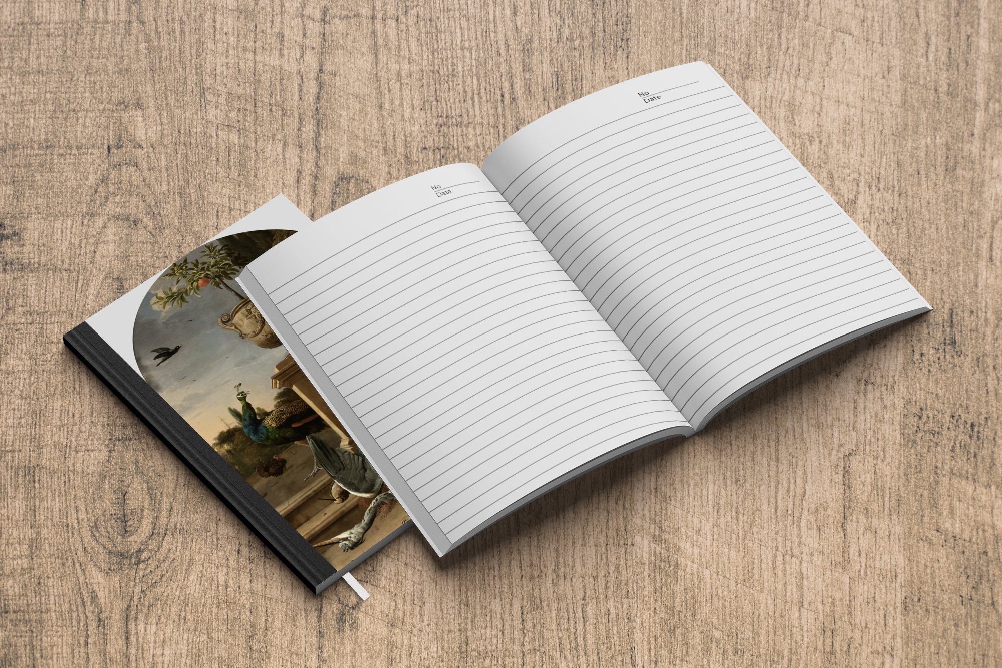 Tagebuch, Notizbuch Seiten, Jagdstiefel auf MuchoWow Gemälde Haushaltsbuch einer Notizheft, von - Plattform Journal, d'Hondecoeter, A5, 98 Melchior Merkzettel,