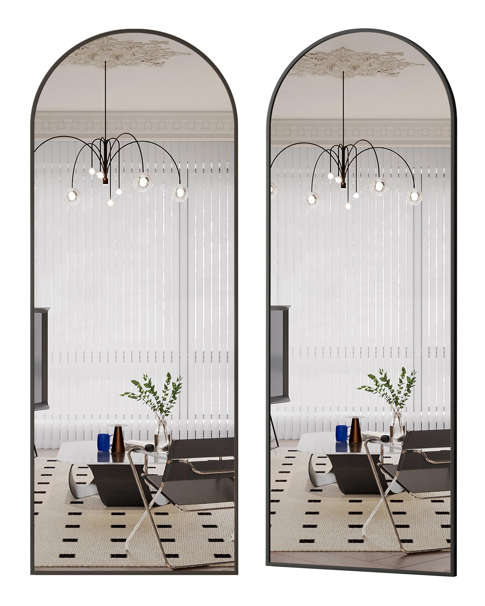 Boromal Wandspiegel Spiegel groß 150X50cm Schwarz günstig online kaufen