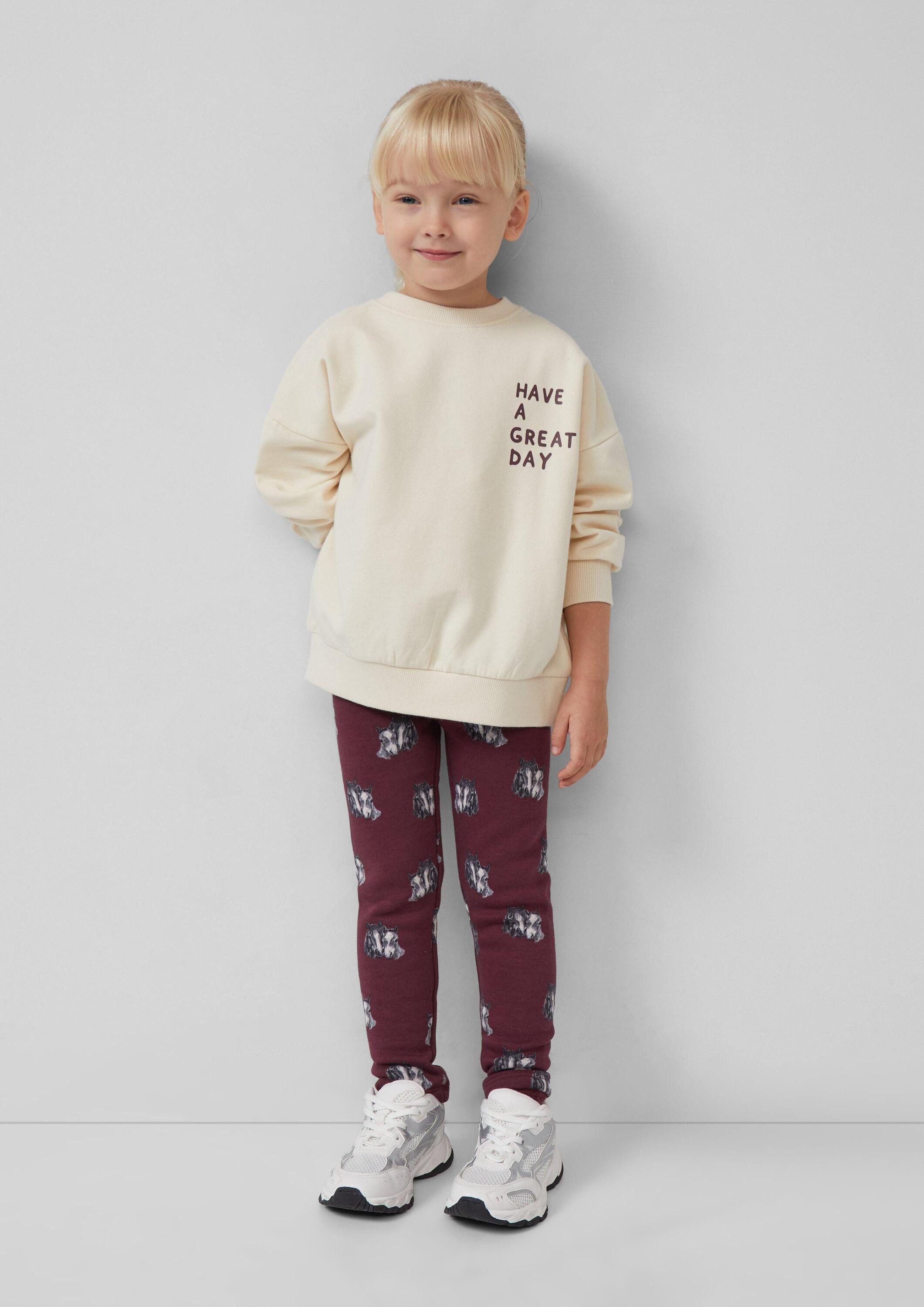 s.Oliver Leggings Leggings Kuschelige Thermofleece-Leggings mit All-over-Print – Bild 3 von 4