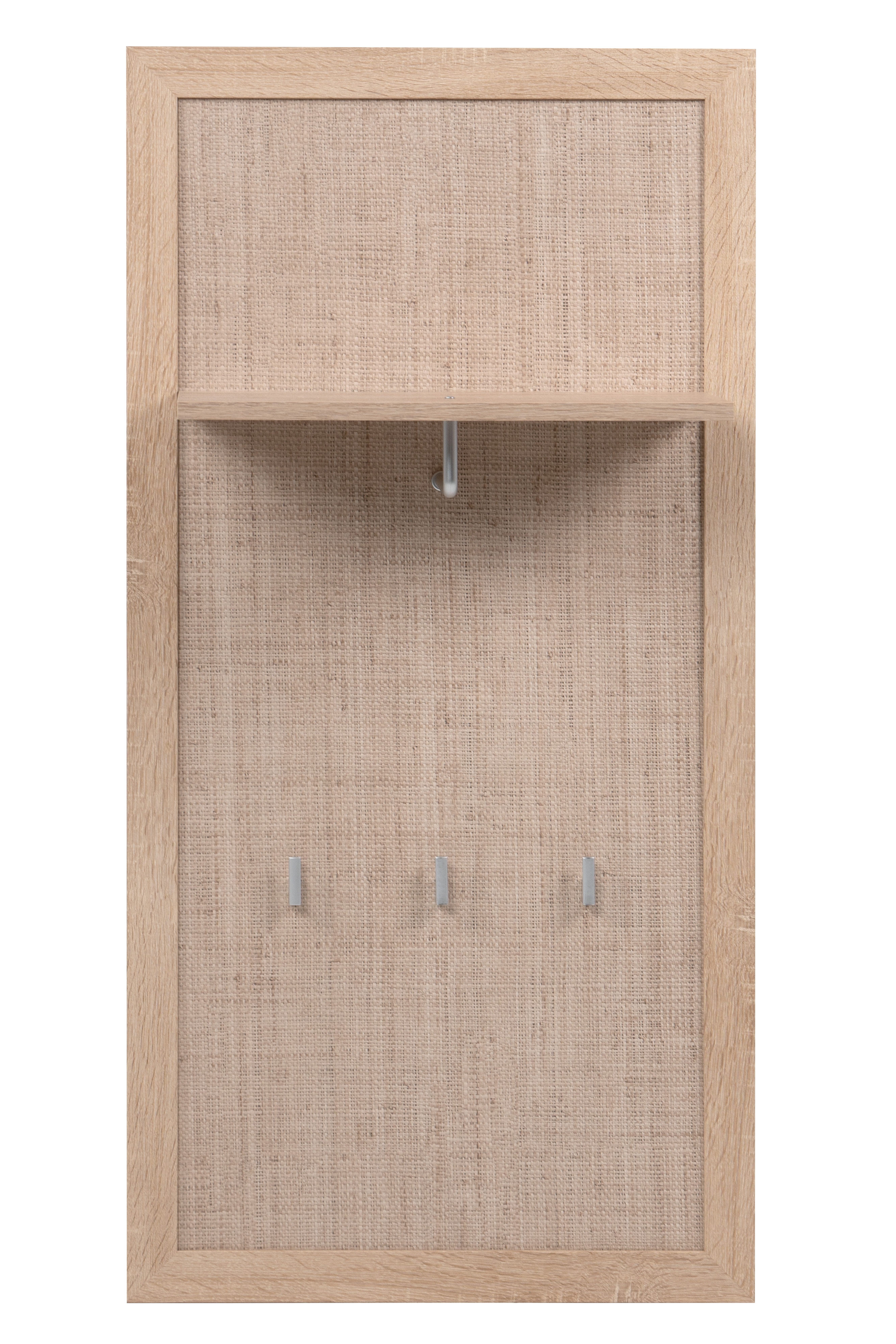 möbelvita Kompaktgarderobe Garderobenpaneel Malmö 41B Dekor Sonoma Eiche / Dekor Rafia Geflecht