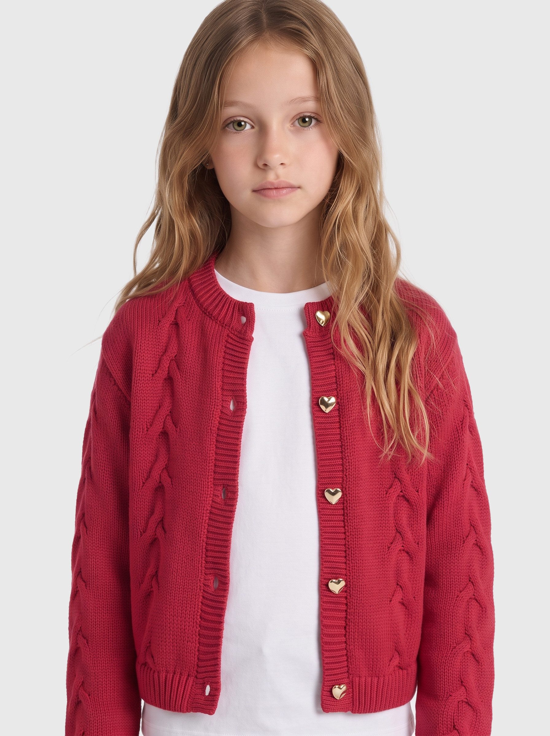KIDS ONLY Strickjacke KOGPEPPE LS CABLE CARDIGAN KNT Baumwolle – Bild 2 von 5