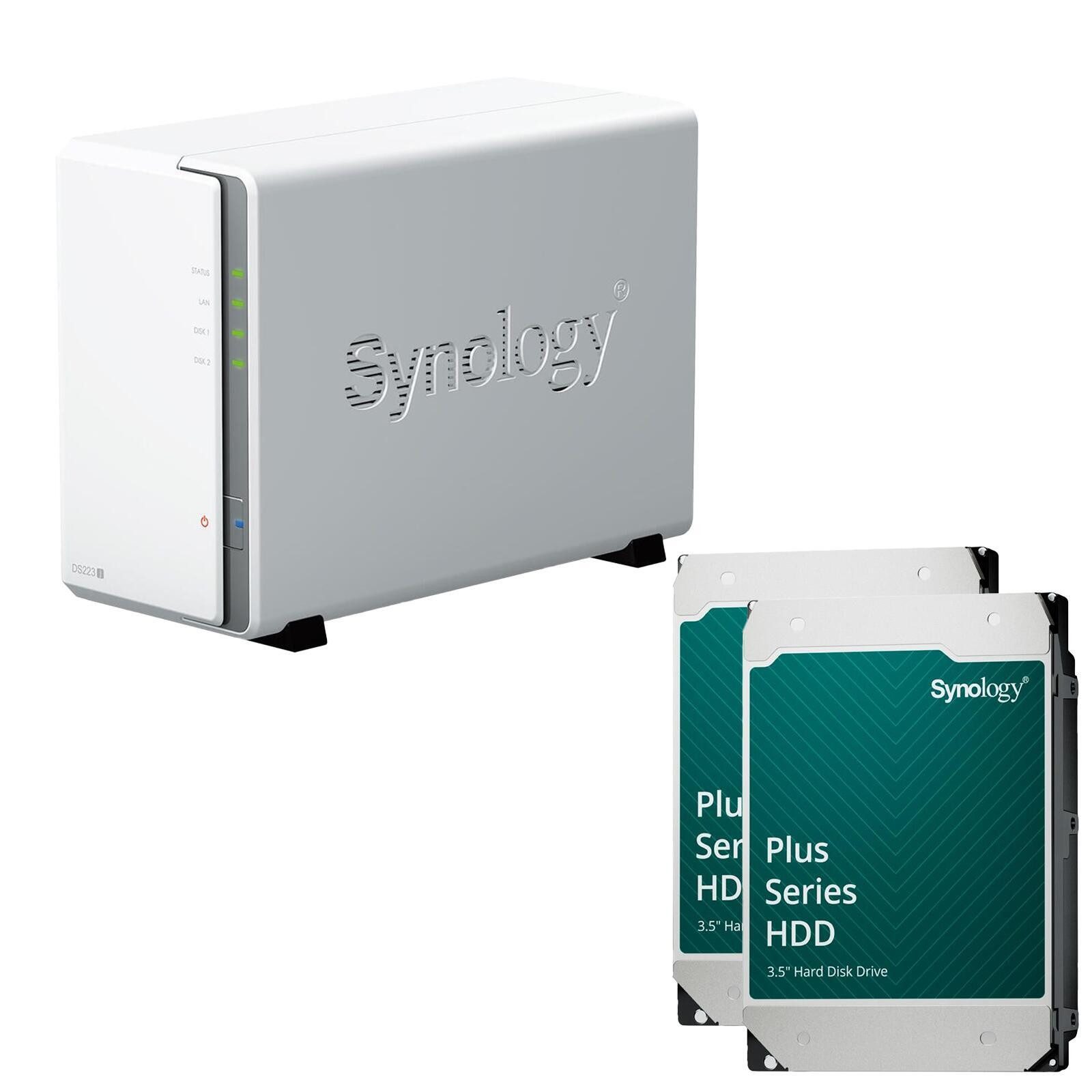 Synology Synology DS223J + 2x Synology HAT3310-12T HDD-NAS-Festplatte