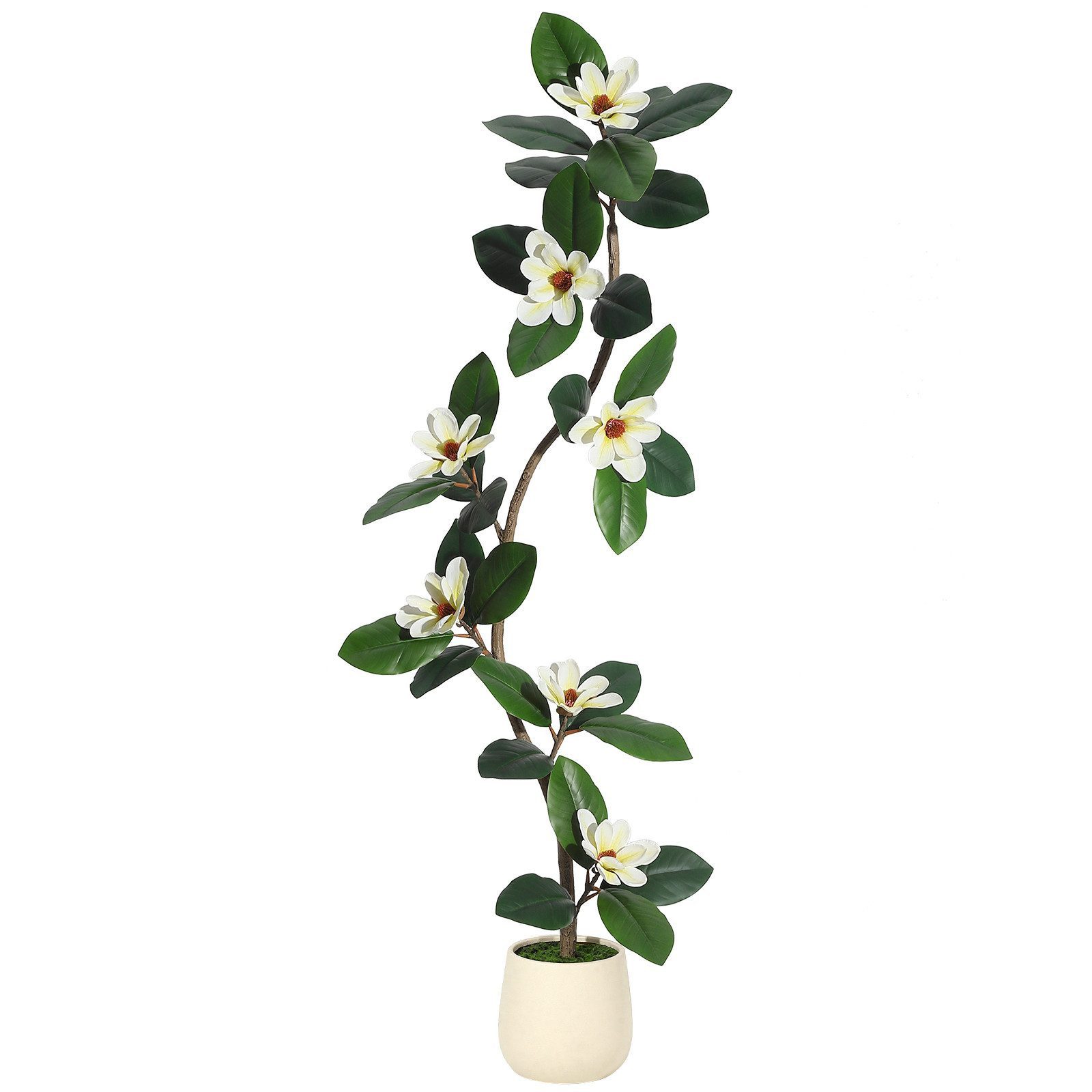 Kunstbaum Künstlicher Magnolienbaum,realistische Kunstpflanze mit verstellb günstig online kaufen