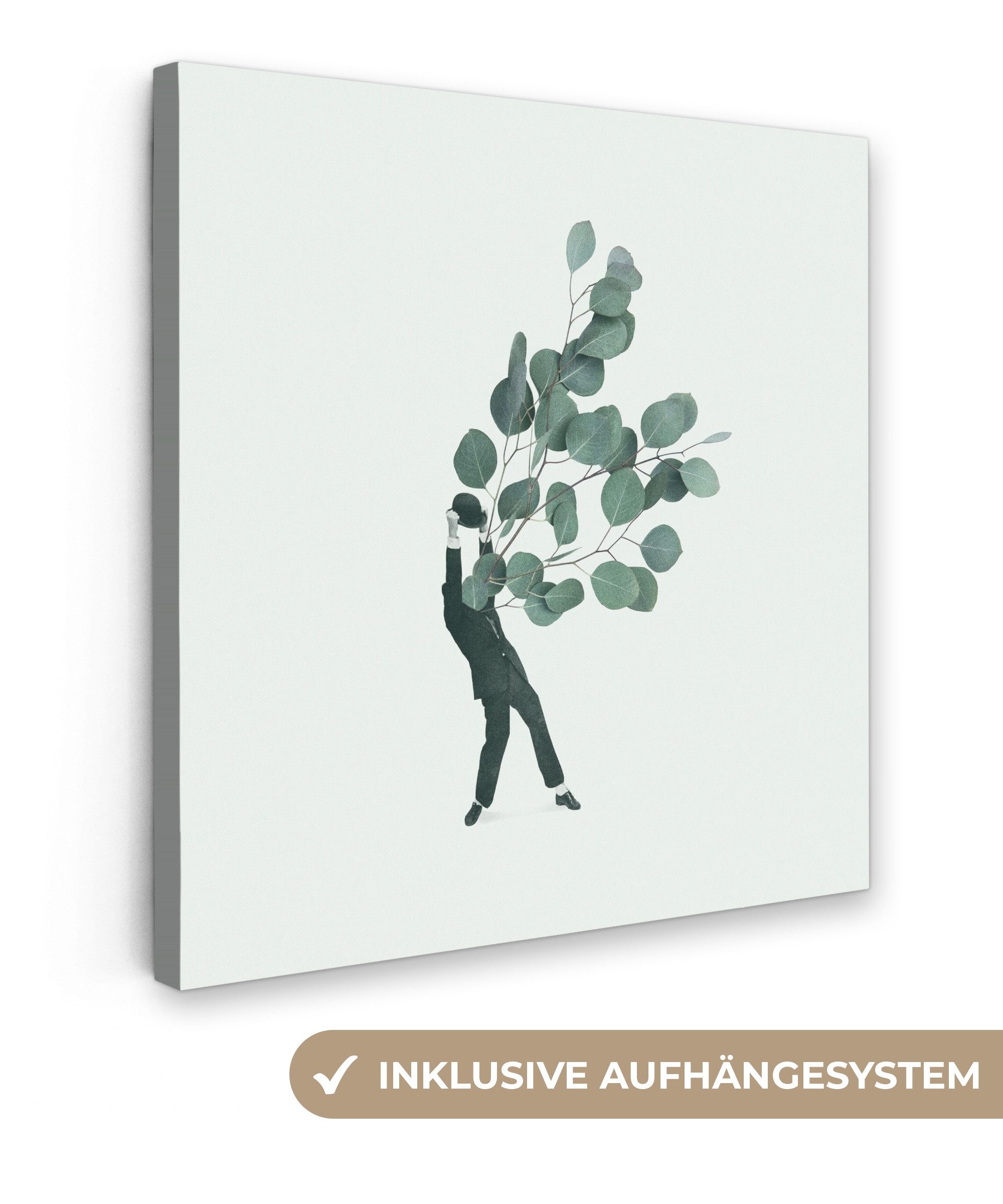 OneMillionCanvasses® Leinwandbild Ballon - Mann - günstig online kaufen