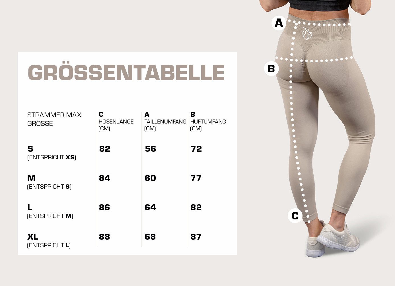 Strammer Max Performance® Highwaist Leggings Premium Scrunch Leggings