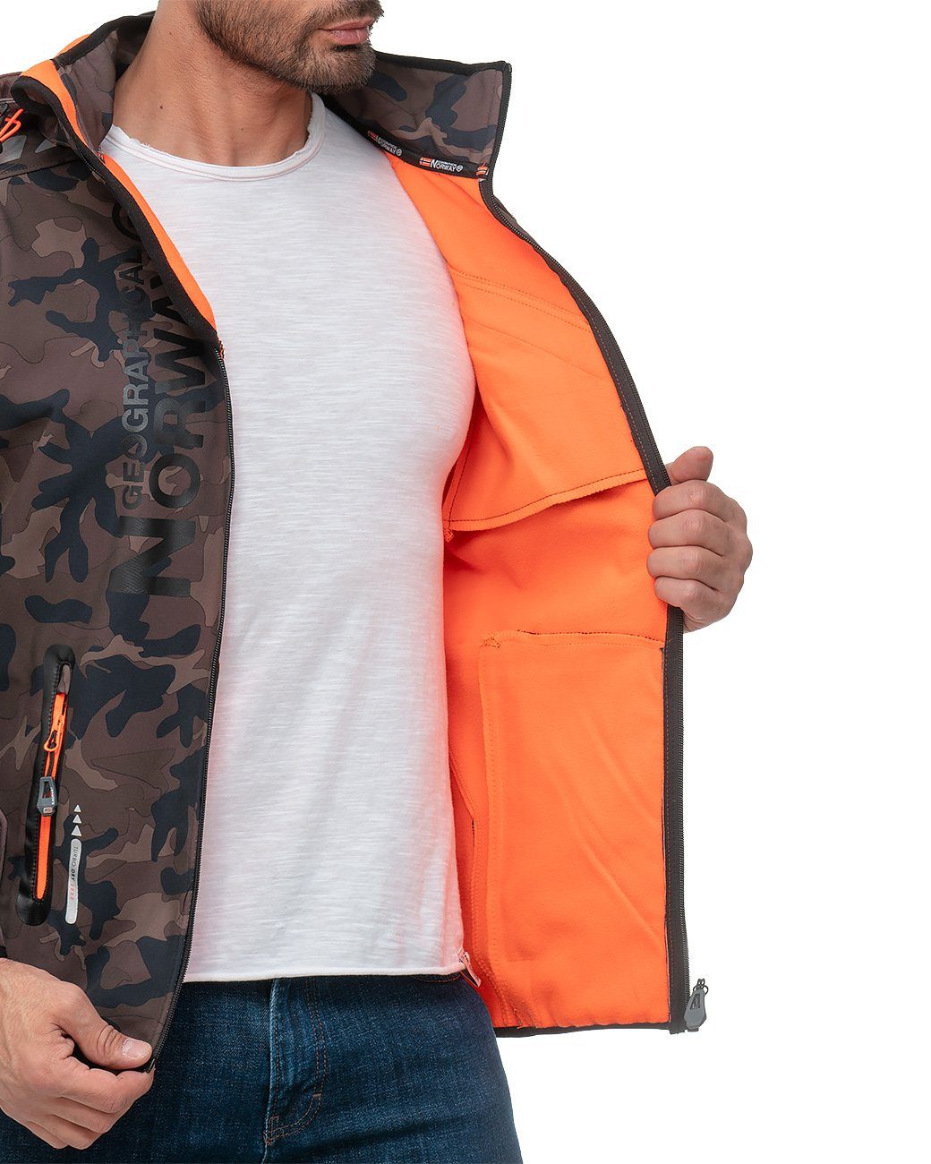 Geographical Norway Softshelljacke Herren Outdoor Jacke baroyaute Modernes Design mit stylischem Print