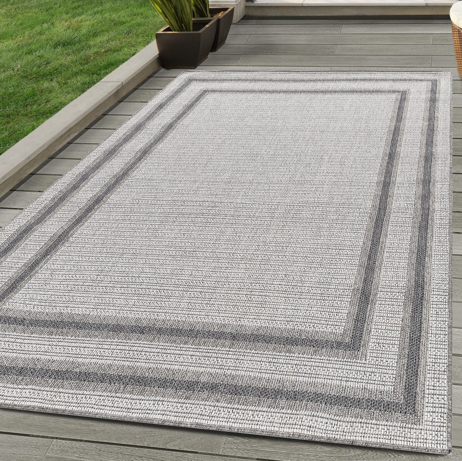 Carpettex Outdoorteppich Bordüre Design, Läufer, Höhe: günstig online kaufen