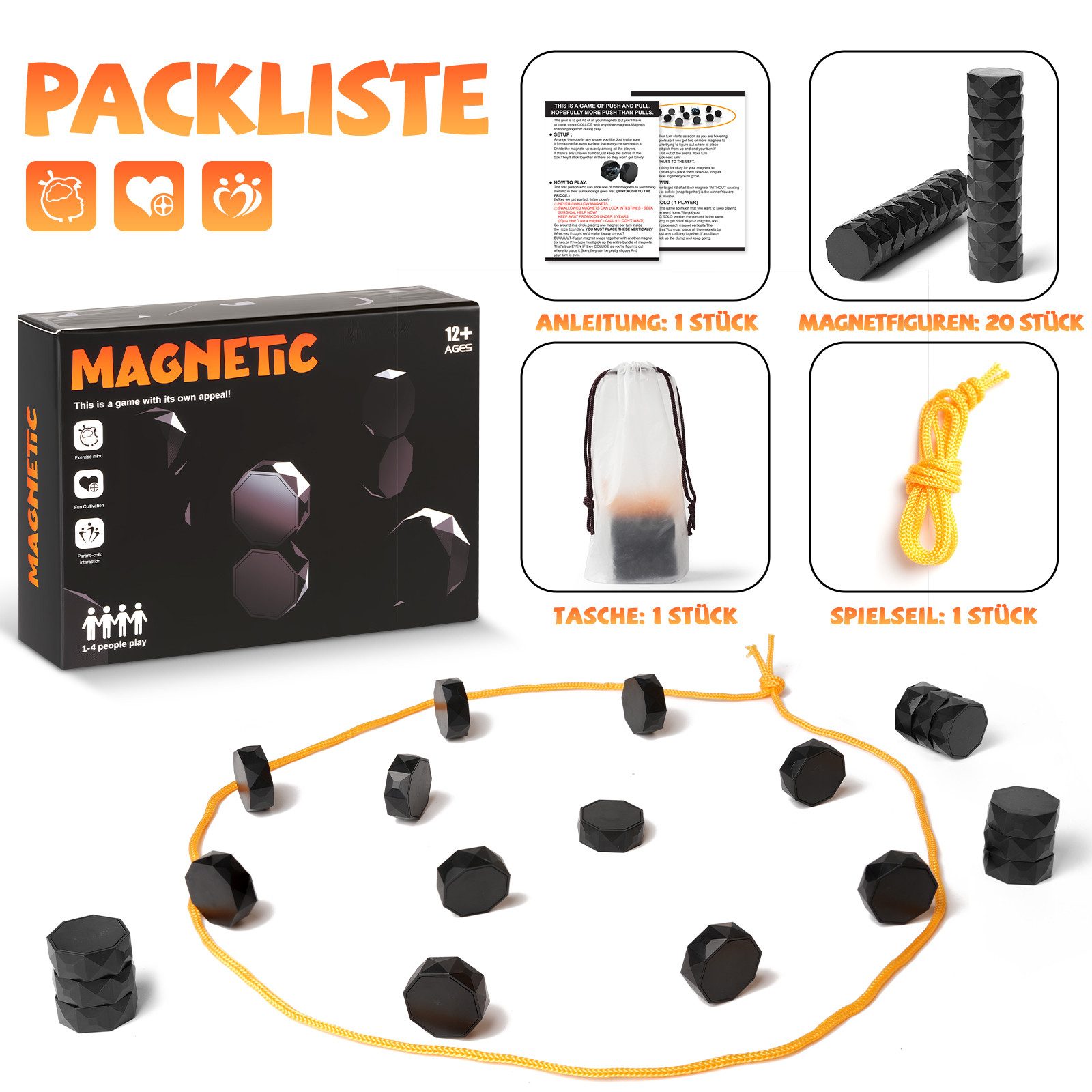 Bundviel Lernspielzeug Magnetspiel Schachspiel Tragbares SchachSpiel günstig online kaufen