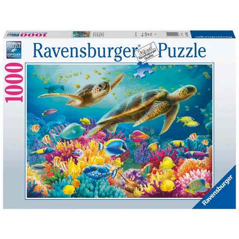 Ravensburger Puzzle Blaue Unterwasserwelt, 1000 Puzzleteile, Made in Germany, FSC® - schützt Wald - weltweit