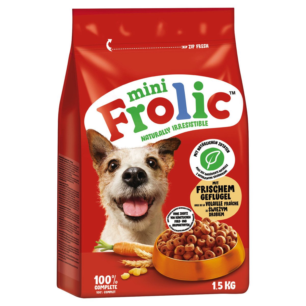 Frolic Mini Geflügel 1,5 kg, Trockenfutter für: Hund